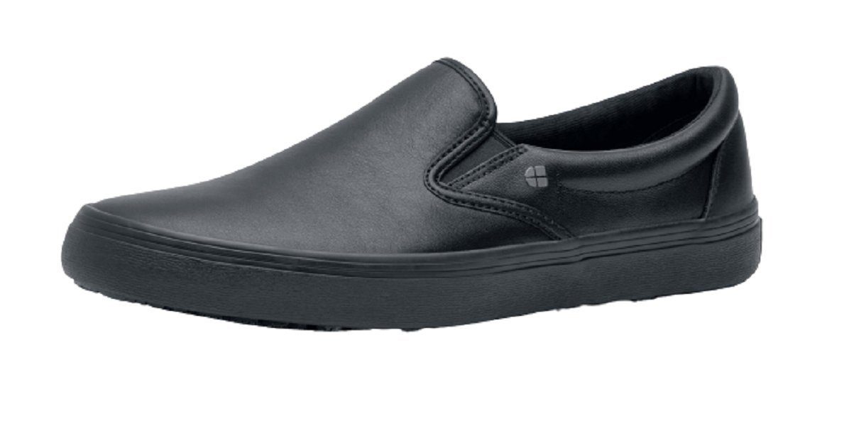 Shoes For Crews und Arbeitsschuh Arbeit schwarz Slip MERLIN wasserbeständig Leder, Freizeit, Slipper on, Leder, für