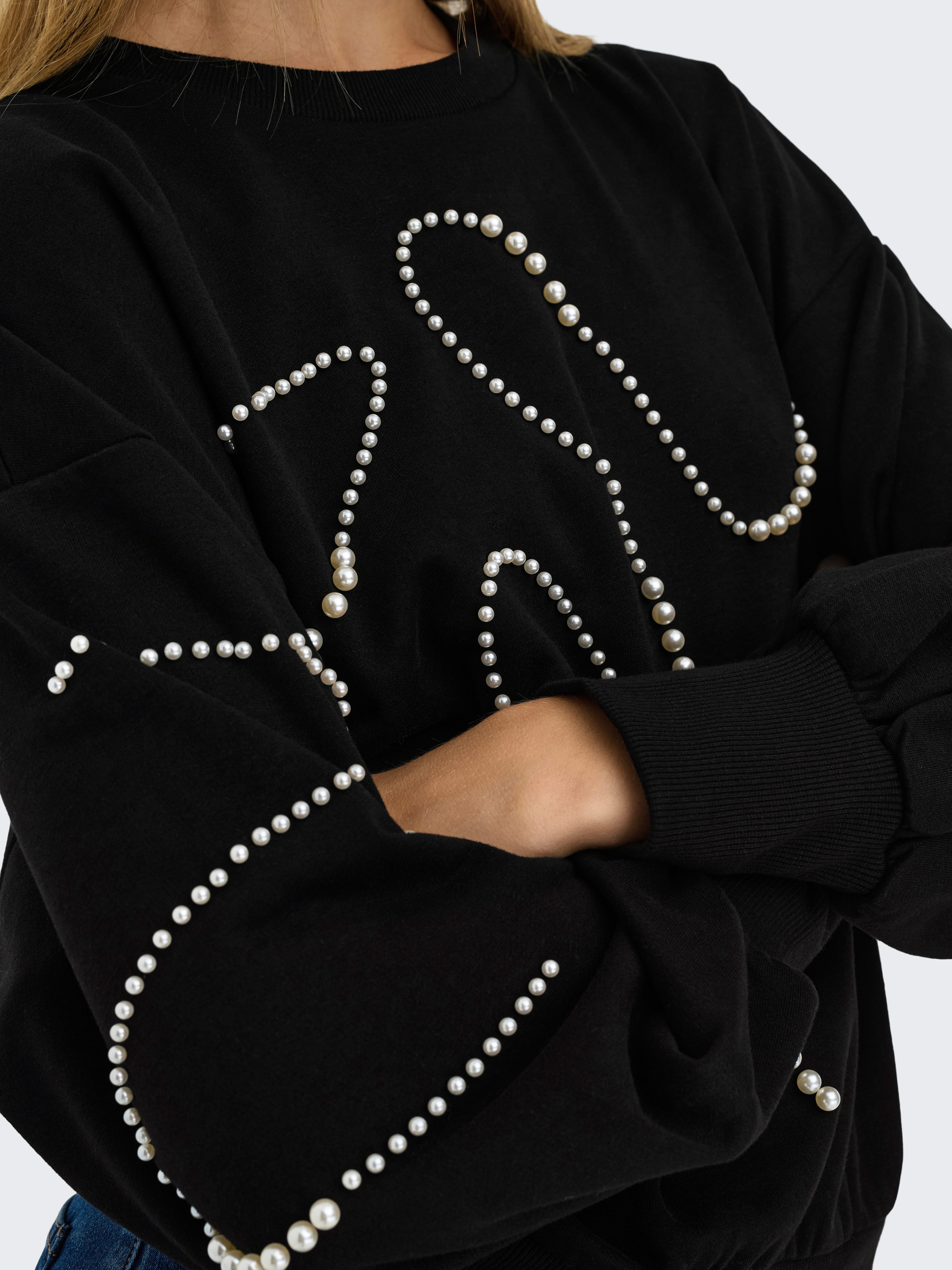 ONLY Sweatshirt ONLBROOK L/S PEARL DETAIL CS SWT