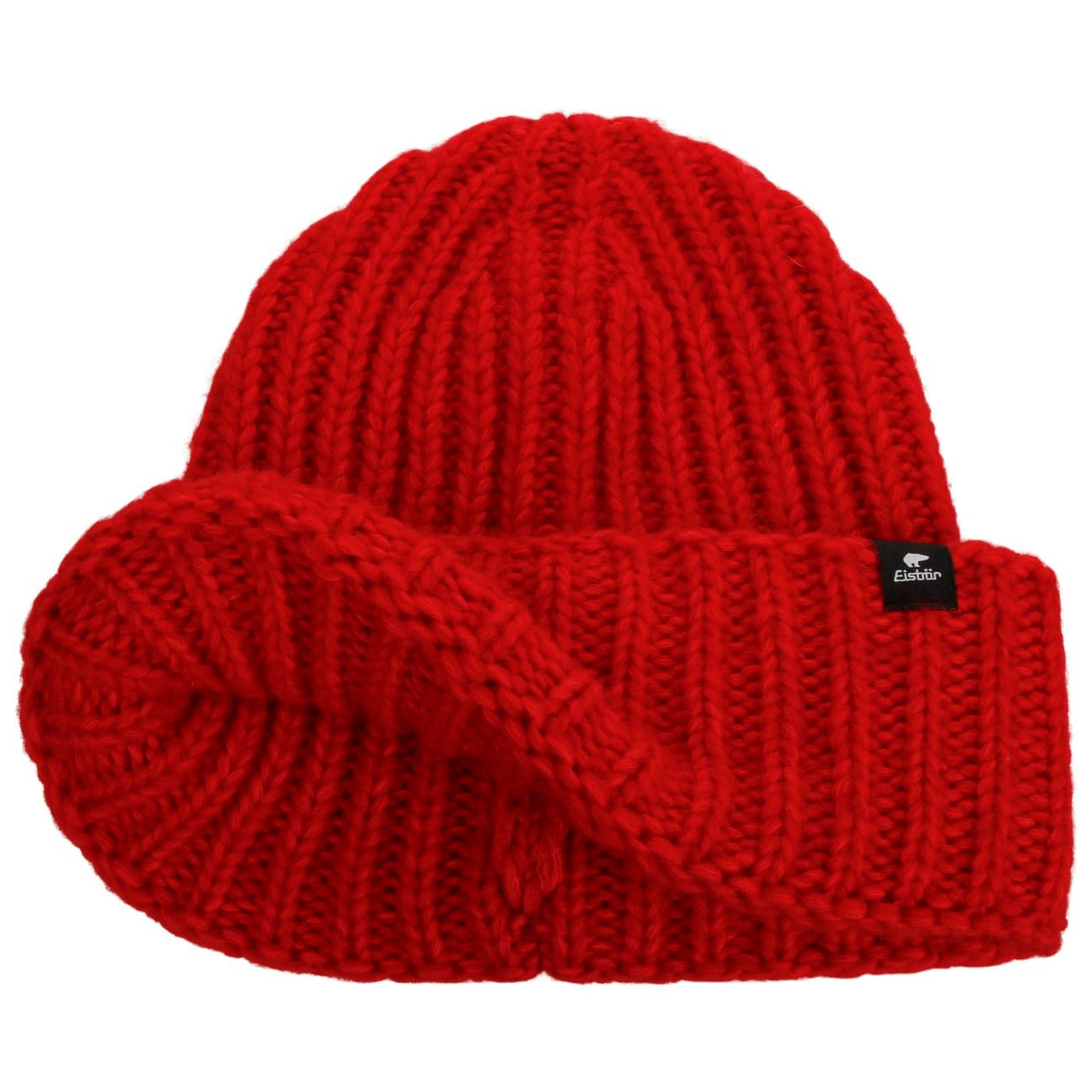 Eisbär Beanie (1-St) Wollmütze mit Umschlag, Made in Austria