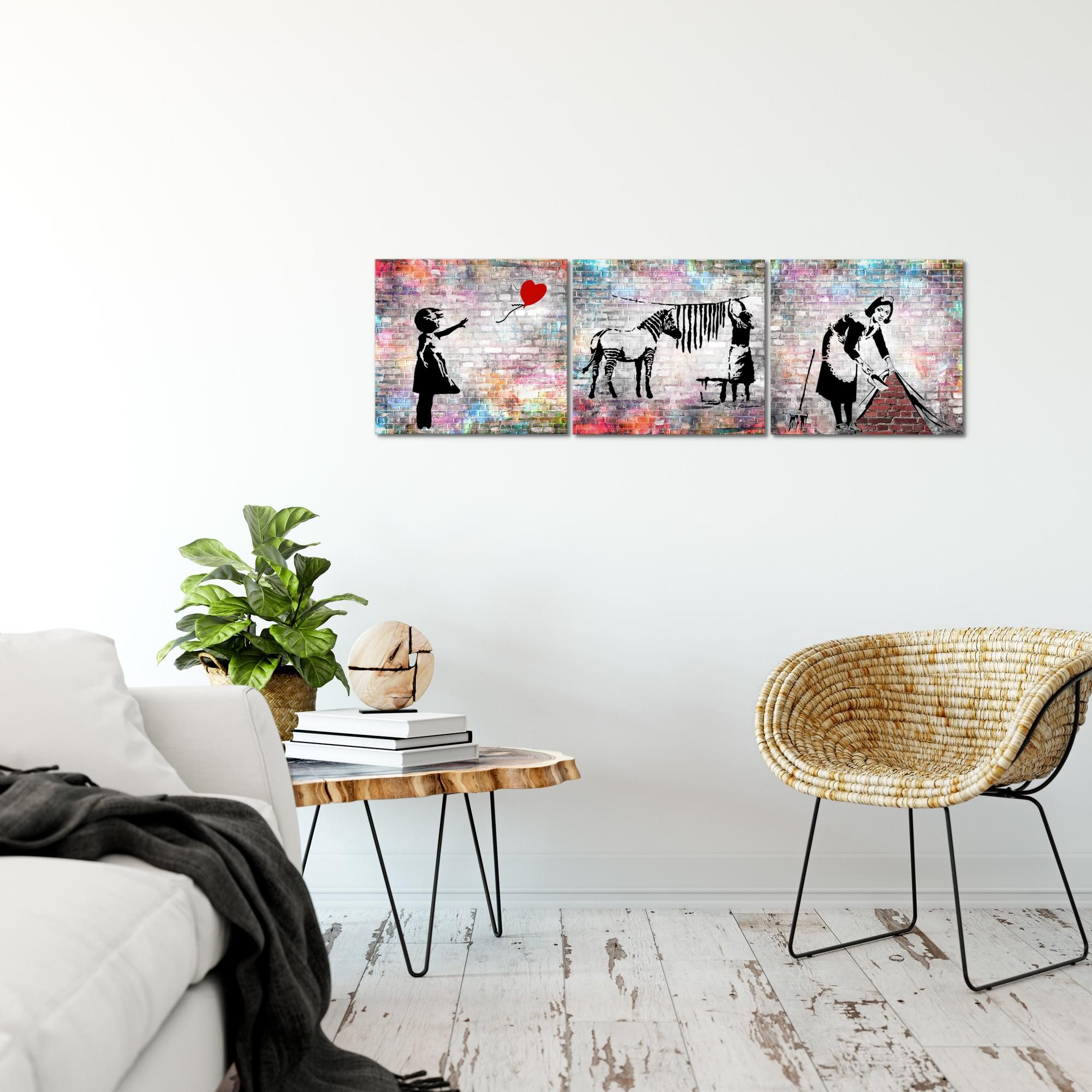 Runa Art Wandbild Banksy Style Bilder Street art Deko Graffiti Loft