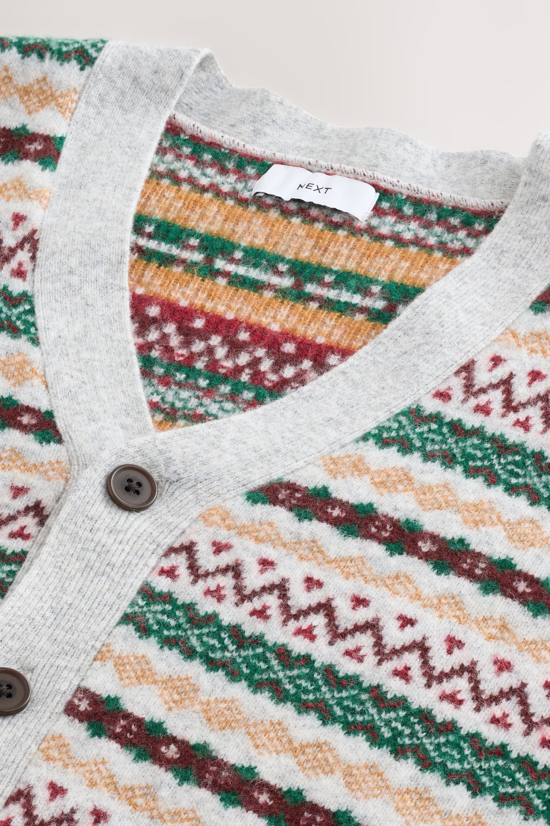 Next Strickjacke Relaxed Fit Strickjacke mit Fairislemuster (1-tlg) günstig online kaufen