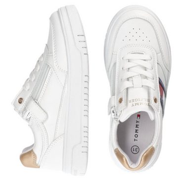 Tommy Hilfiger FLAG LOW CUT LACE-UP SNEAKER Sneaker mit Metallic Einsatz, Freizeitschuh, Halbschuh, Schnürschuh