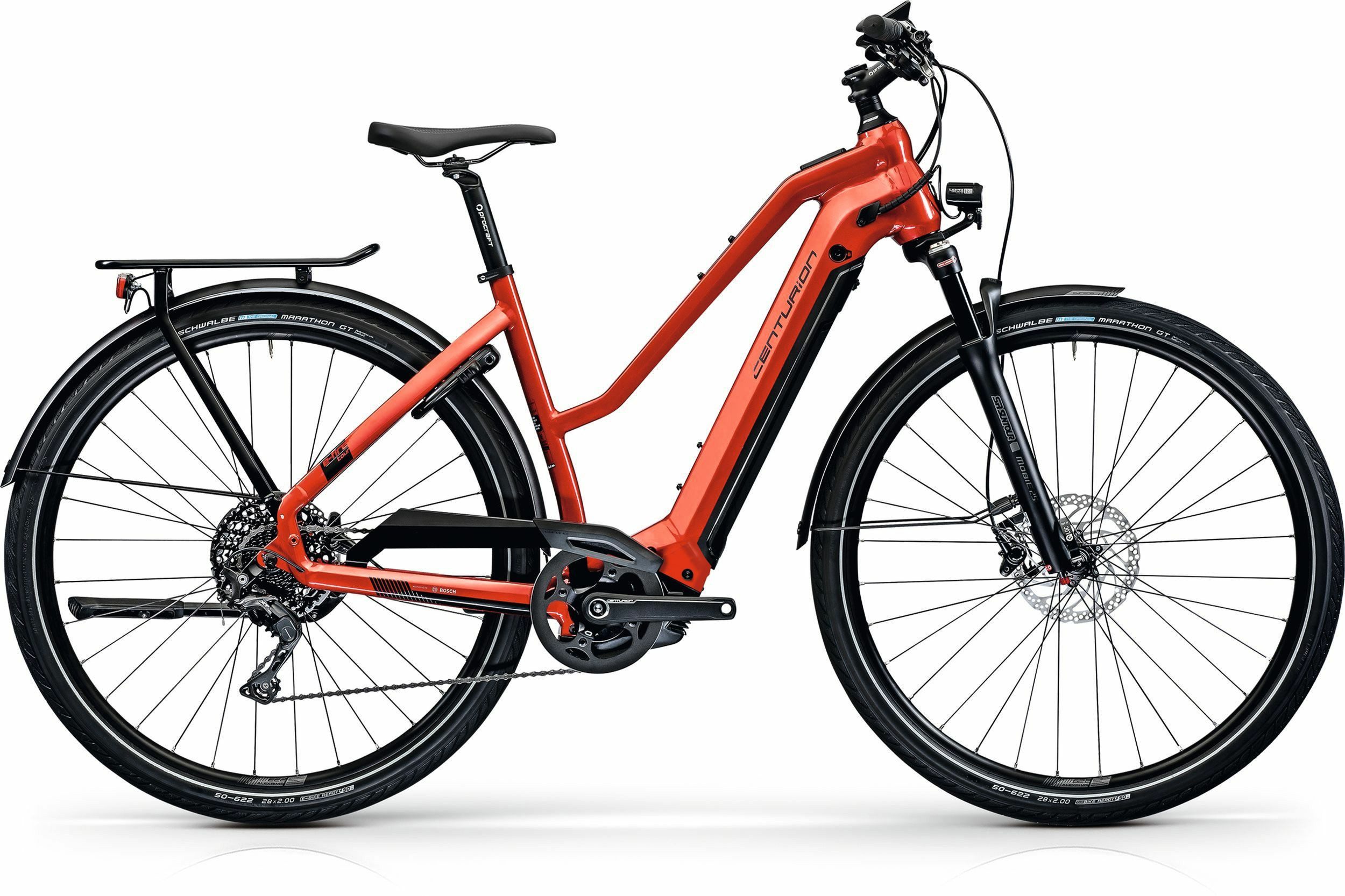 Centurion E-Bike Touren Bike E-Fire Tour R2600i infrarot 28" 625 Wh Trapez, 11 Gang Shimano SHIMANO Deore XT Schaltwerk