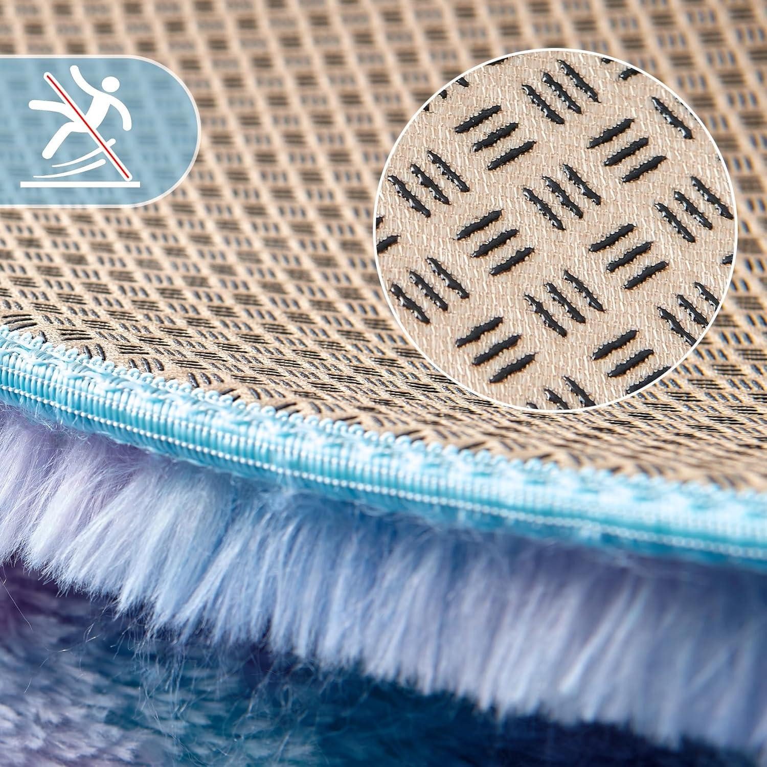 ROHATIM Hochflor-Teppich Plüsch Teppich Rund Flauschiger günstig online kaufen