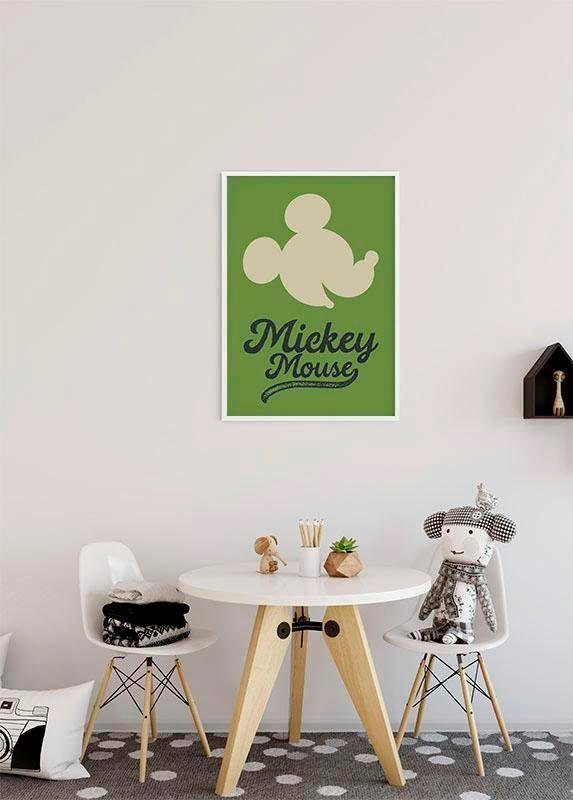 Kinderzimmer, Mouse Mickey St), Schlafzimmer, Head, (1 Disney Komar Poster Green Wohnzimmer