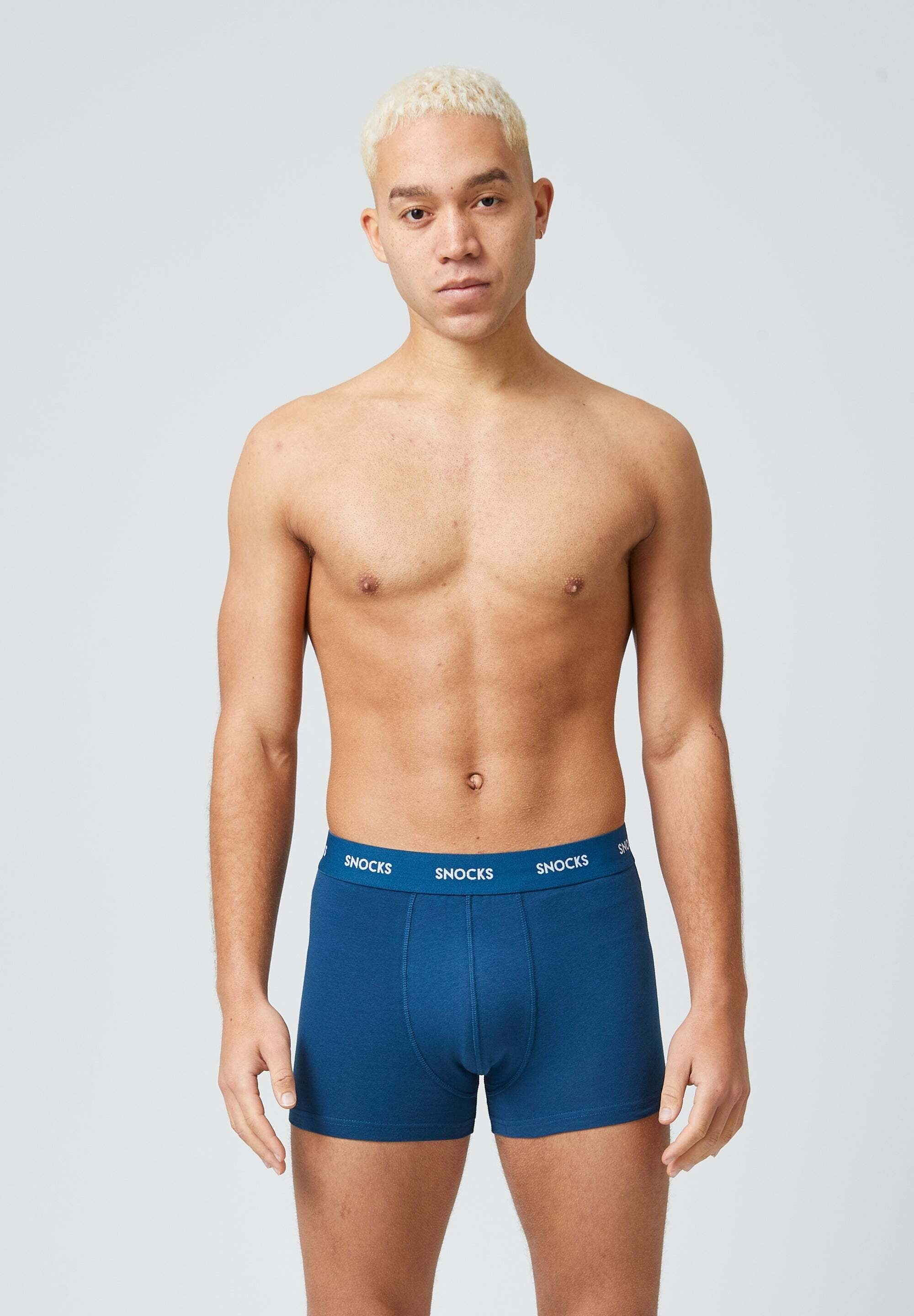 SNOCKS Boxershorts Enge Pants Herren Unterhose mit Streifen (6-St) aus Bio-Baumwolle, ohne kratzenden Zettel – Bild 4 von 5