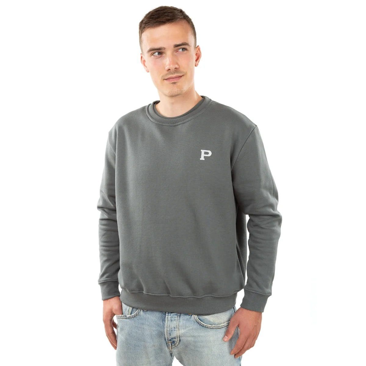 Platzangst Sweater Pullover Platzangst Sweatshirt P-Logo Grau S