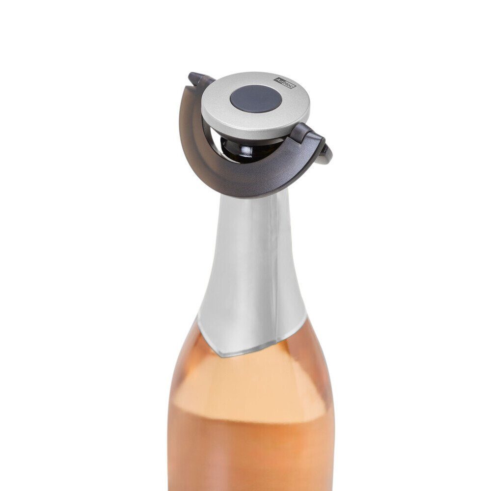 AdHoc Sektglas Sekt-/Champagnerverschluss 8 cm Gusto black & silver, 1-tlg., Kunststoff, Silikon, Sekt-/Champagnerverschluss, Ø8,2cm, Kunststoff, mehrfarbig – Bild 3 von 3