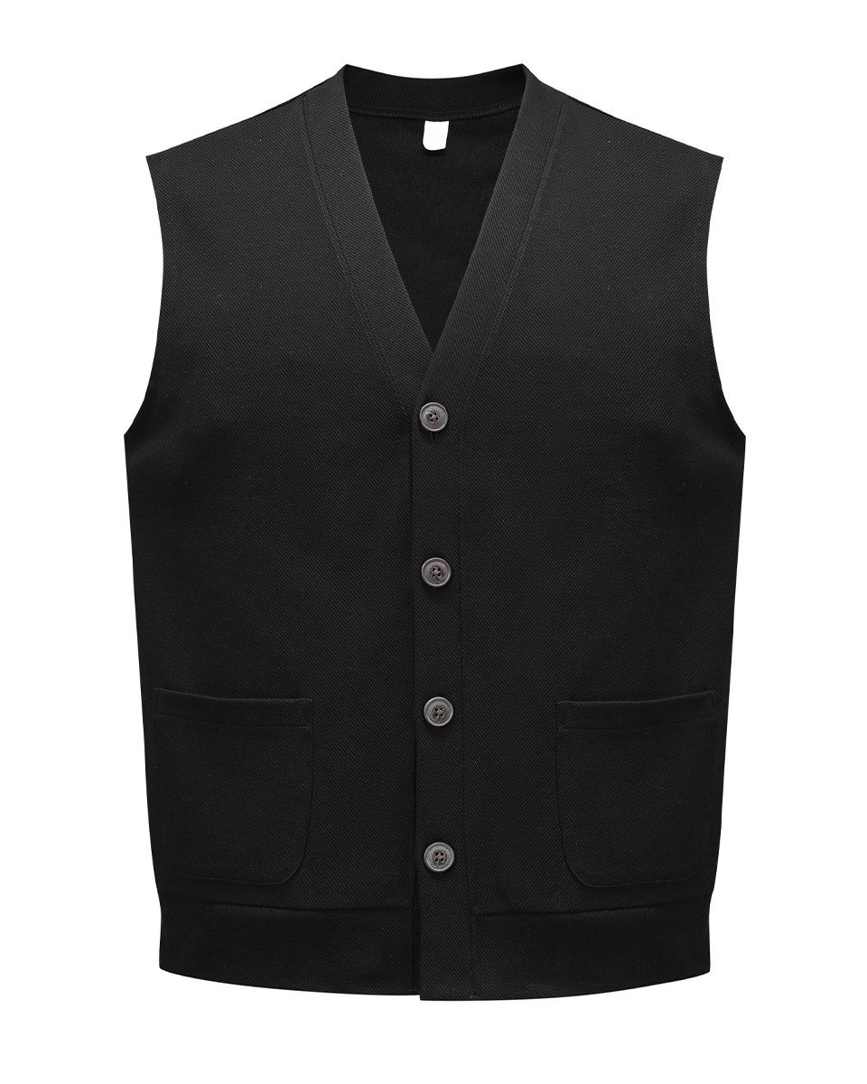 Allthemen Strickweste Baumwolle Herren ärmellose Strickjacke mit Taschen