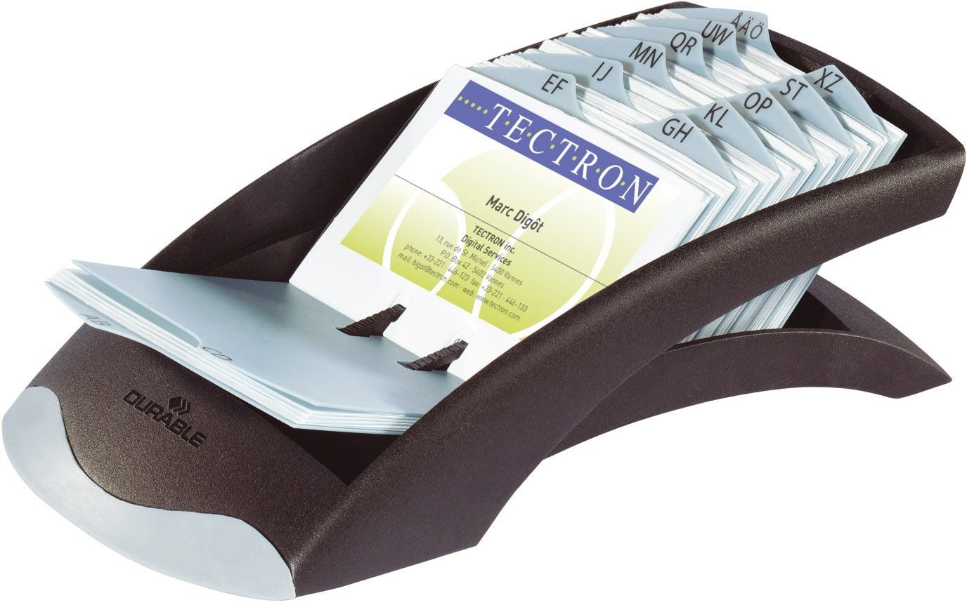 Visitenkartenhülle Visitenkartenbox Visifix desk 245x131x67mm schwarz (8 Stück)