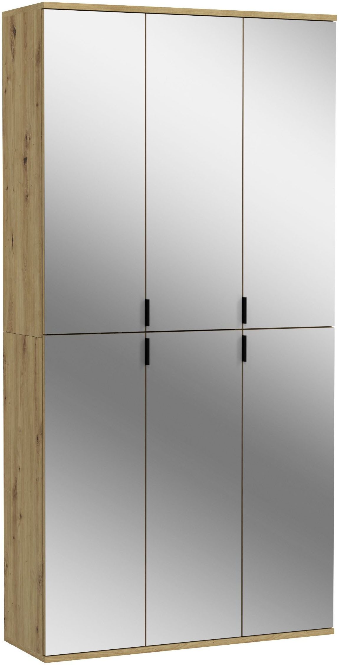 Home affaire Garderoben-Set TRONDHEIM, 2-teilig, Breite 91 cm, individuell platzier- & erweiterbar, (Set, 2-St., bestehend aus: Garderobenschrank breit & Garderobenschrank schmal), Garderobenschrank, Kleiderschrank, Schrankkombination, Garderobe