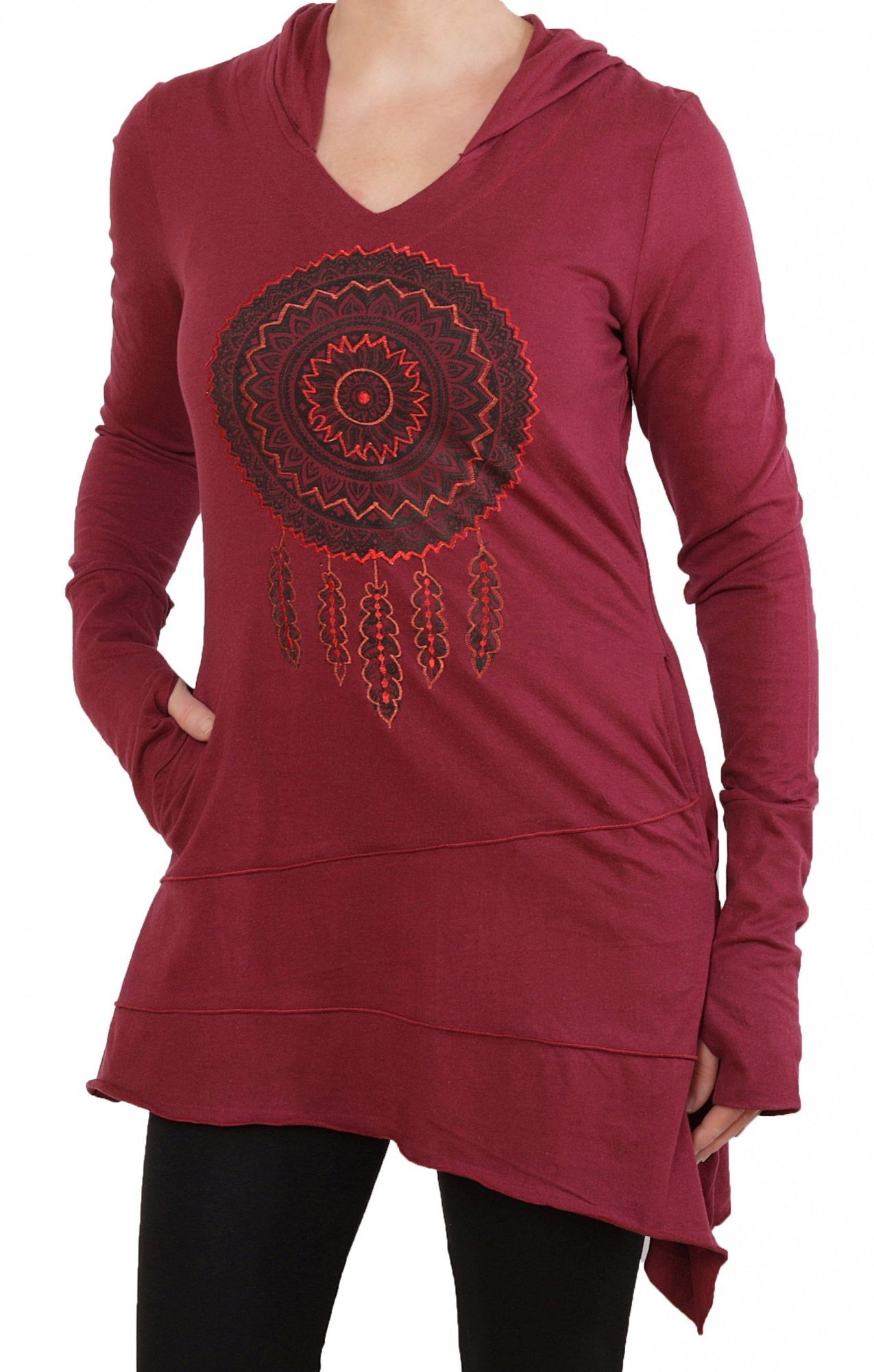 PUREWONDER Tunikashirt Longshirt mit Traumfänger Tunika günstig online kaufen