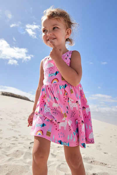 Baby Mädchen Sommer Kleid Seepferdchen Gr süßes 3 tlg 68,74,80 