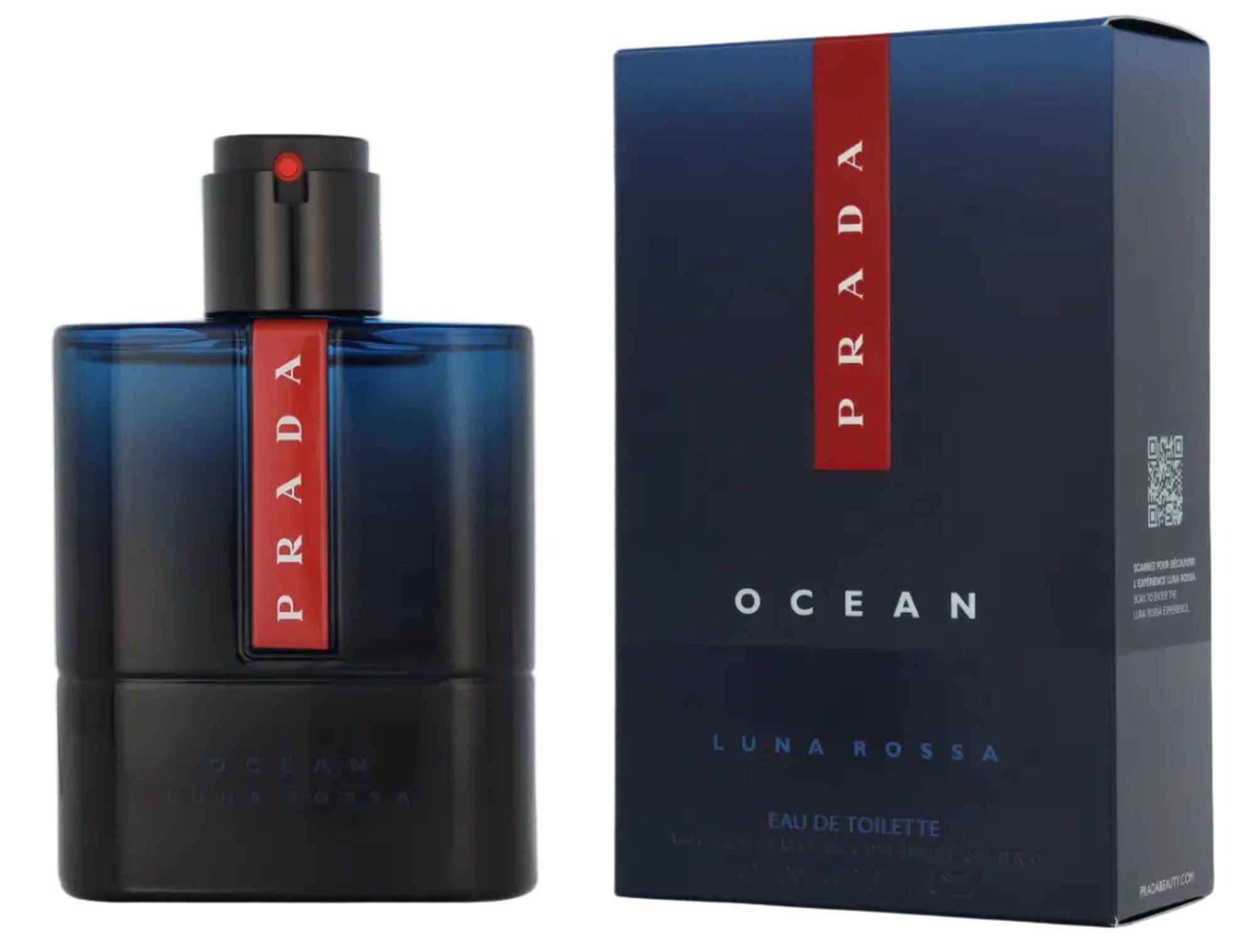 PRADA Eau de Toilette Luna Rossa Ocean EDT Herren Spray, Frisch-aromatischer Duft mit Bergamotte, Lavendel, Iris und Moschus