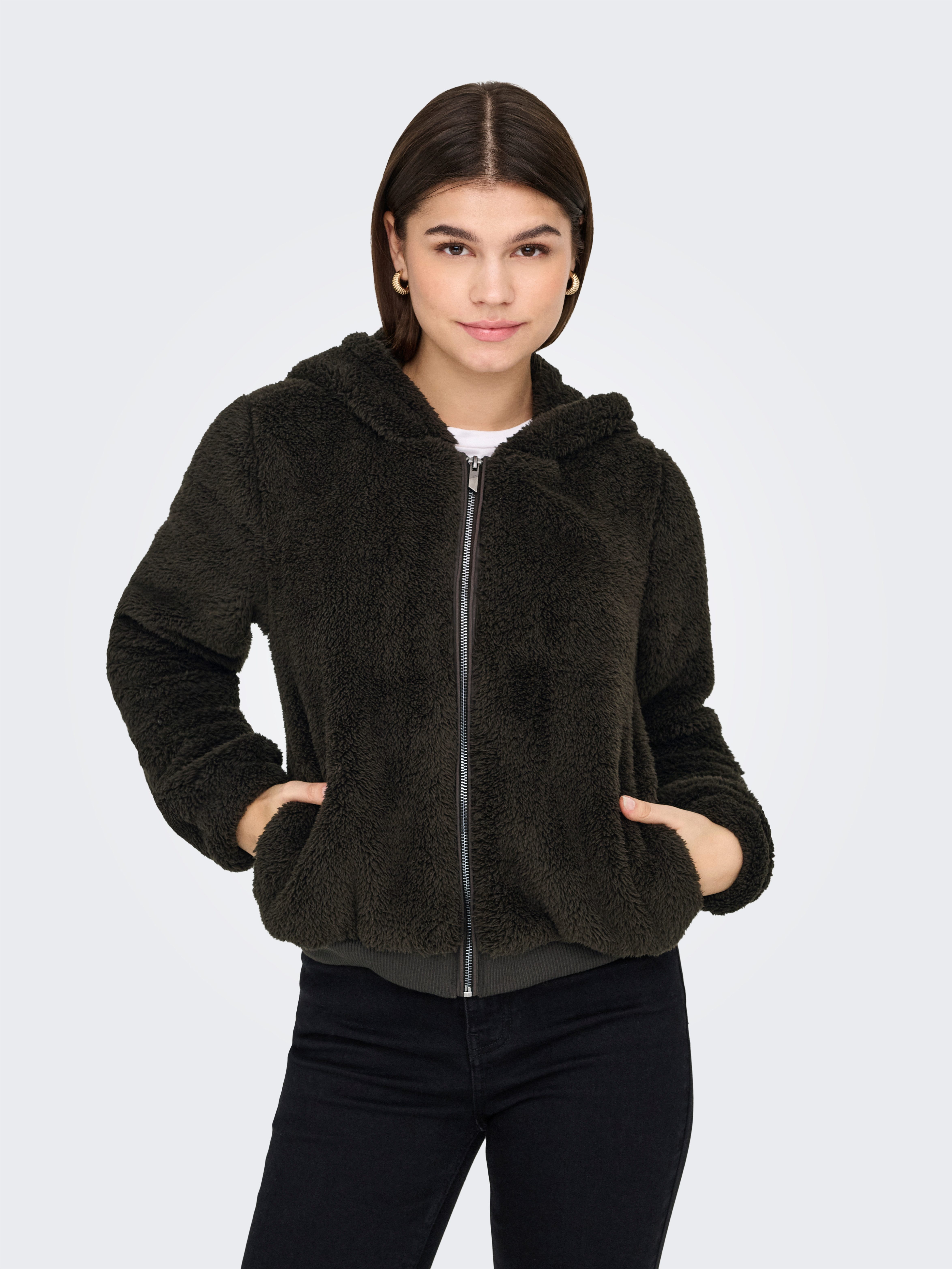 ONLY Kapuzenplüschjacke ONLNEWANNA CONTACT SHERPA JKT günstig online kaufen