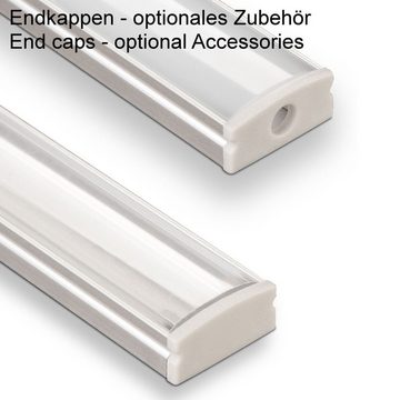 SO-TECH® LED-Stripe-Profil 5 Stück LED-Aluprofil 11, 22 oder 33, Länge je 2 m, Abdeckung opal oder klar, versch. Ausführungen