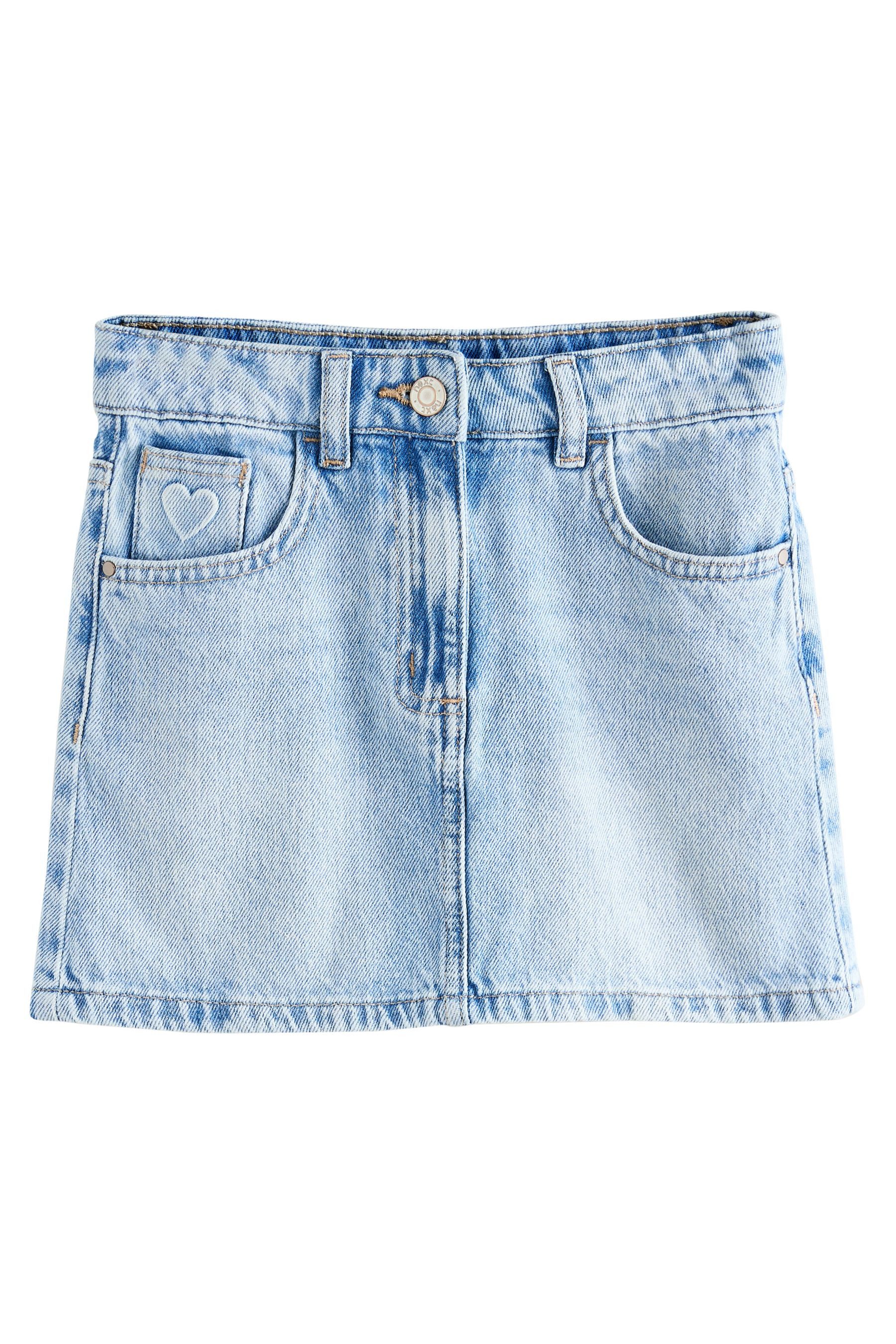 Next Jeansrock Denim-Rock mit Herz-Tasche (1-tlg)
