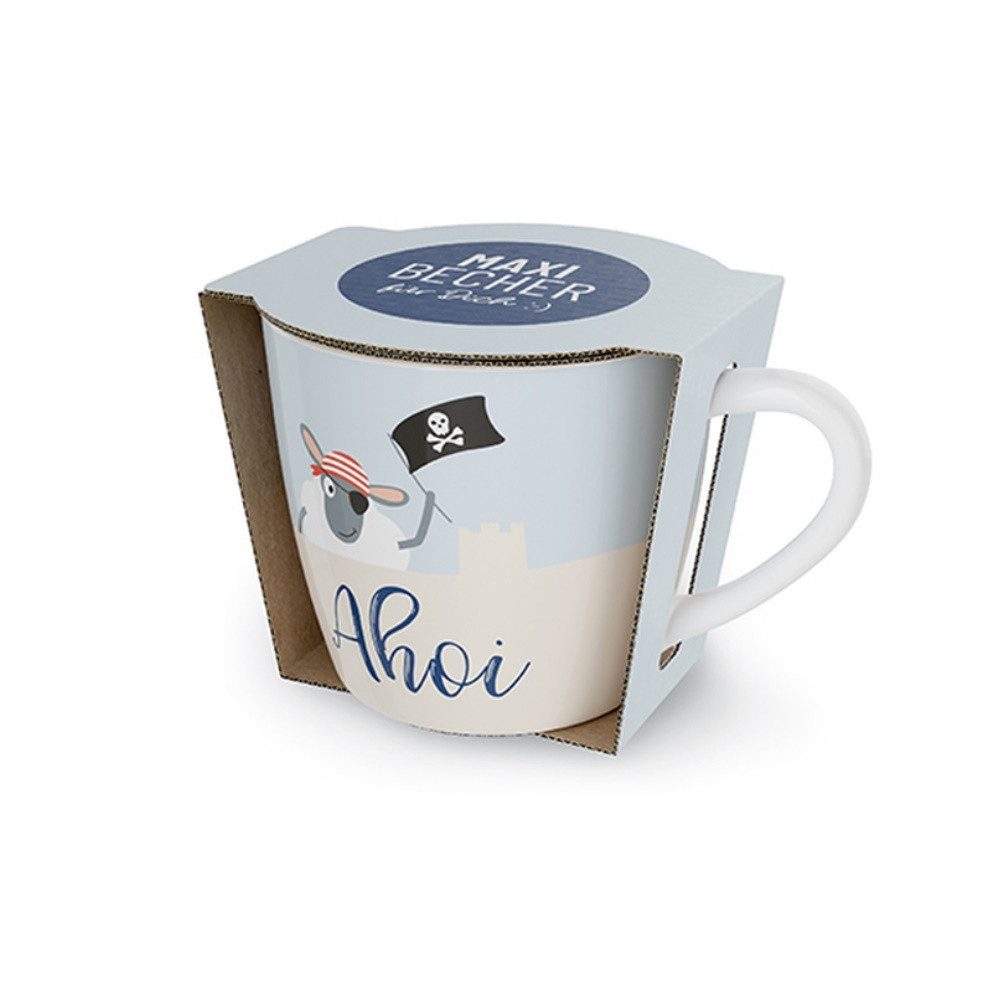 La Vida Tasse Meerfreunde, Porzellan, Spülmaschinengeeigenet, Mehrfarbig, Schaf, H: 9.2cm