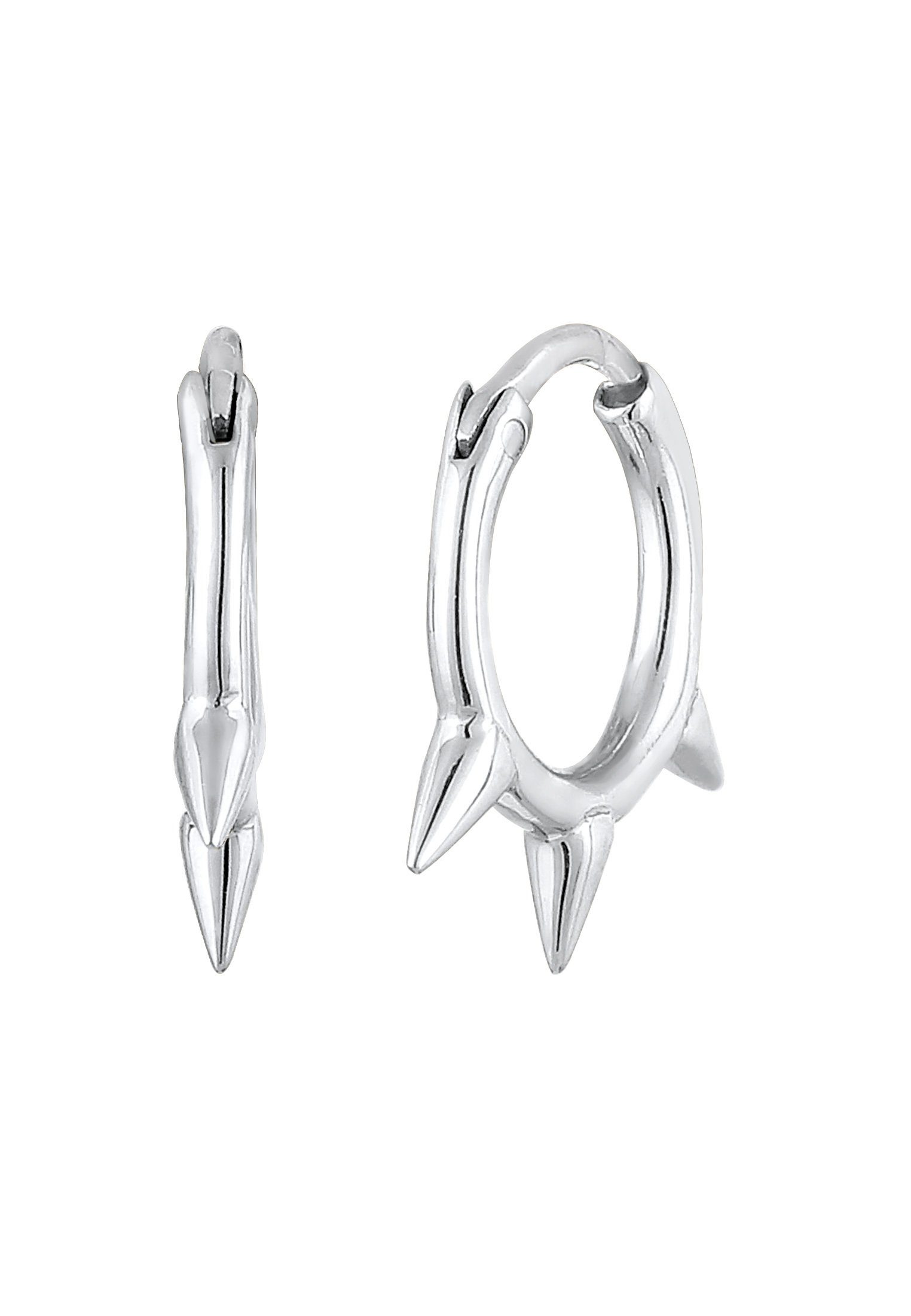 Elli Paar Creolen Creolen Spikes Trend Must-Have Blogger 925 Silber