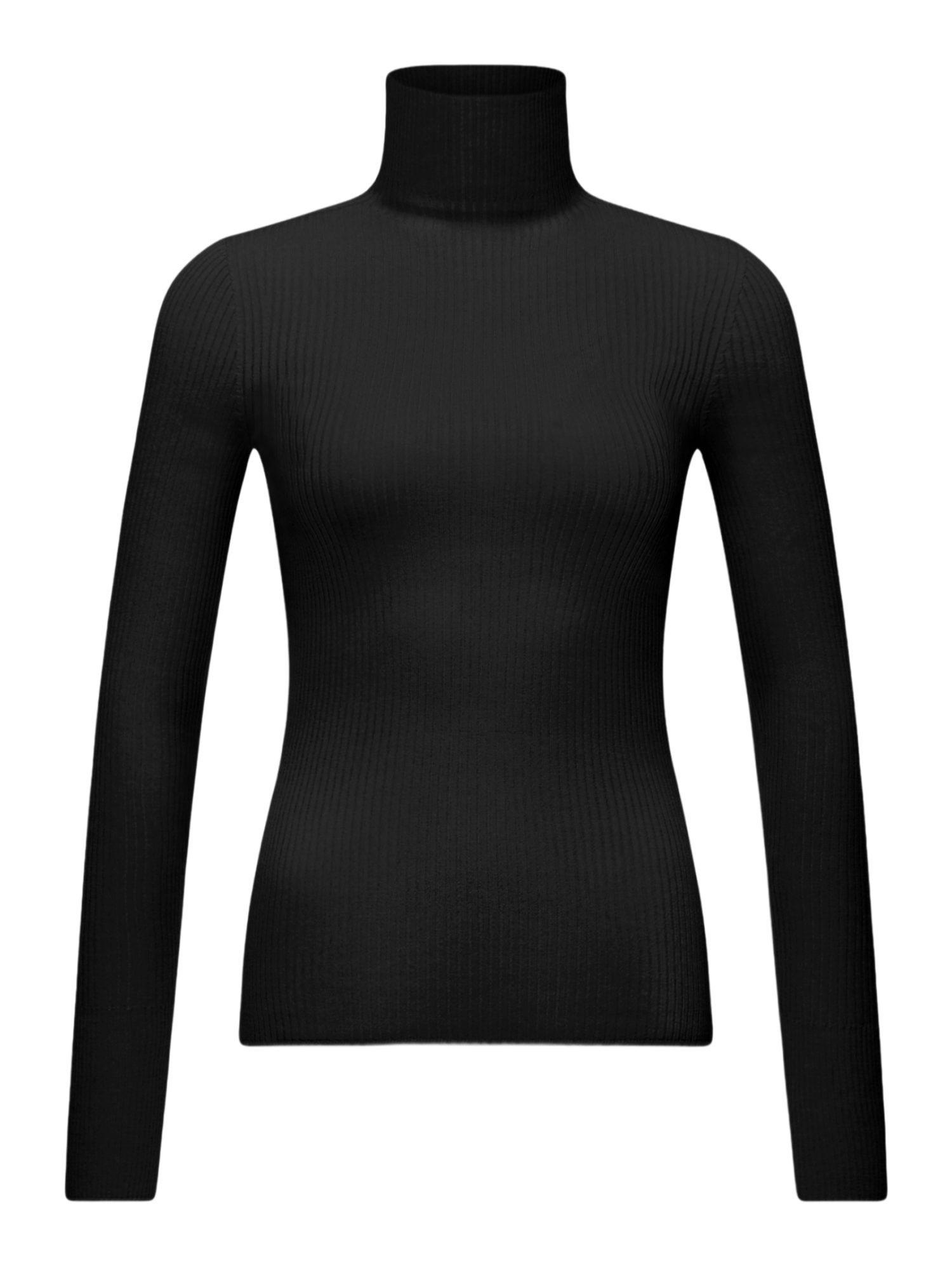 Drykorn Strickpullover schwarz,Casual,Wolle,Unifarben,Rollkragen,Lang,Eng