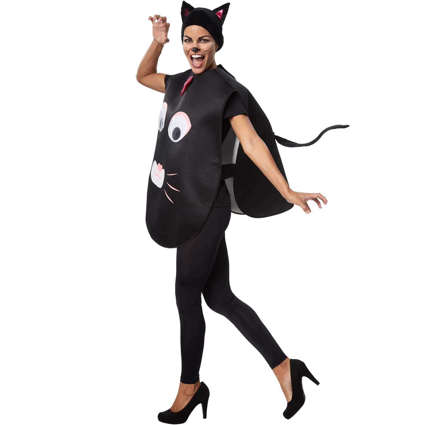 dressforfun Kostüm Unisexkostüm Cartoon Katze, Poncho in Einheitsgröße