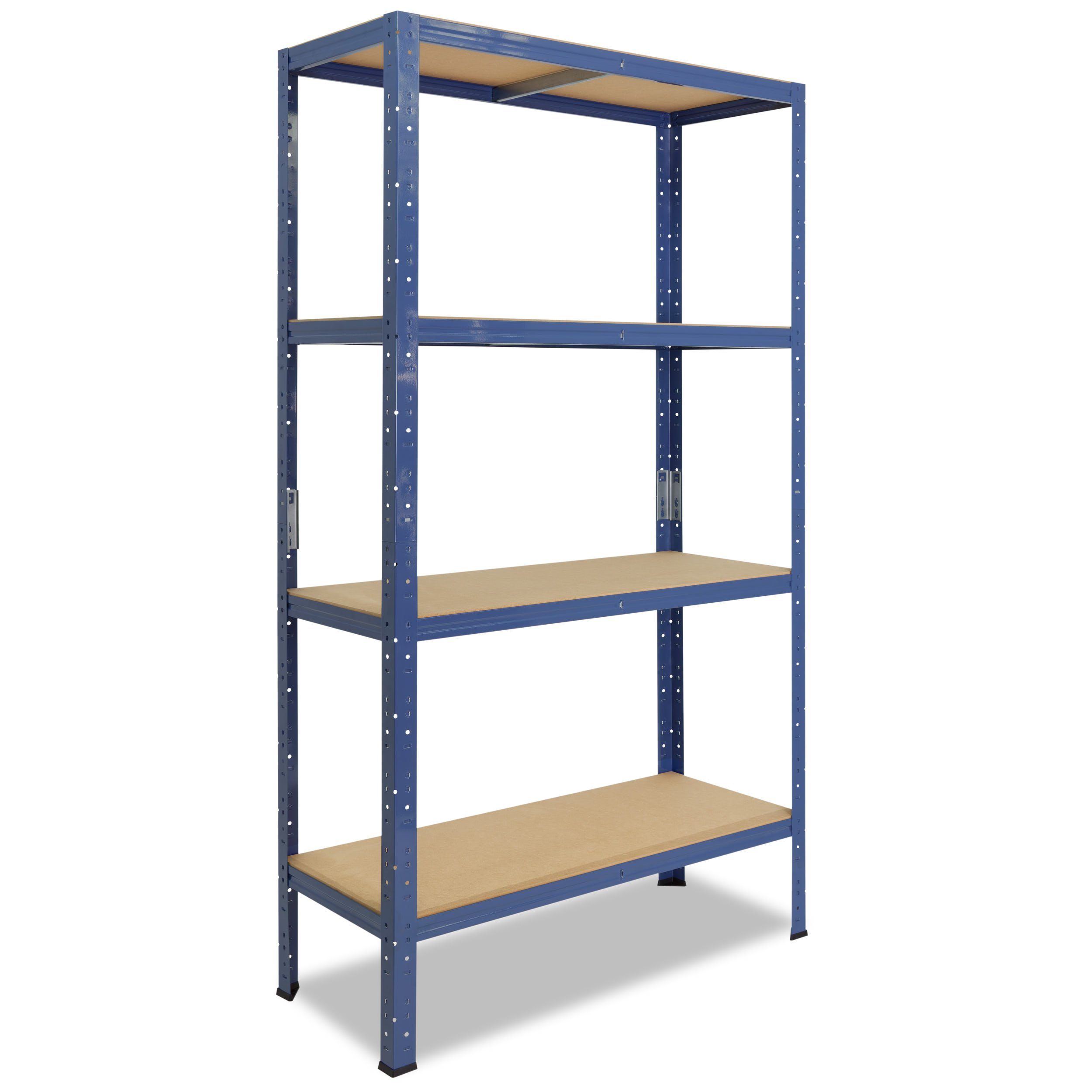 shelfplaza Schwerlastregal HOME, 155x30x60cm blau, Metallregal mit 4 Böden, als Kellerregal, Garagenregal, Werkstattregal oder Lagerregal, Steckregal Metall mit 175kg Tragkraft