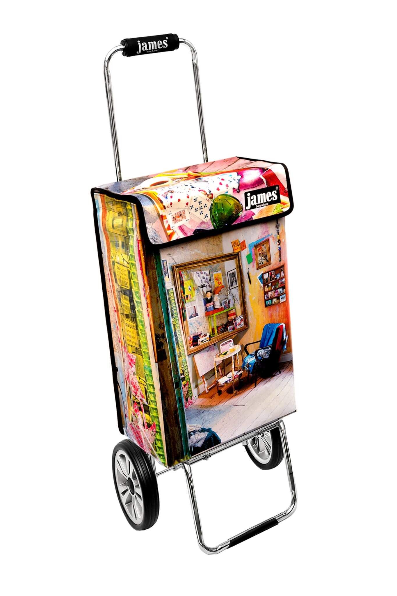 james Einkaufstrolley LUISE - stabiler Einkaufswagen mit individuellem Design, Handmade in Austria - Einkaufsbegleiter mit viel Stauraum - trägt 40kg