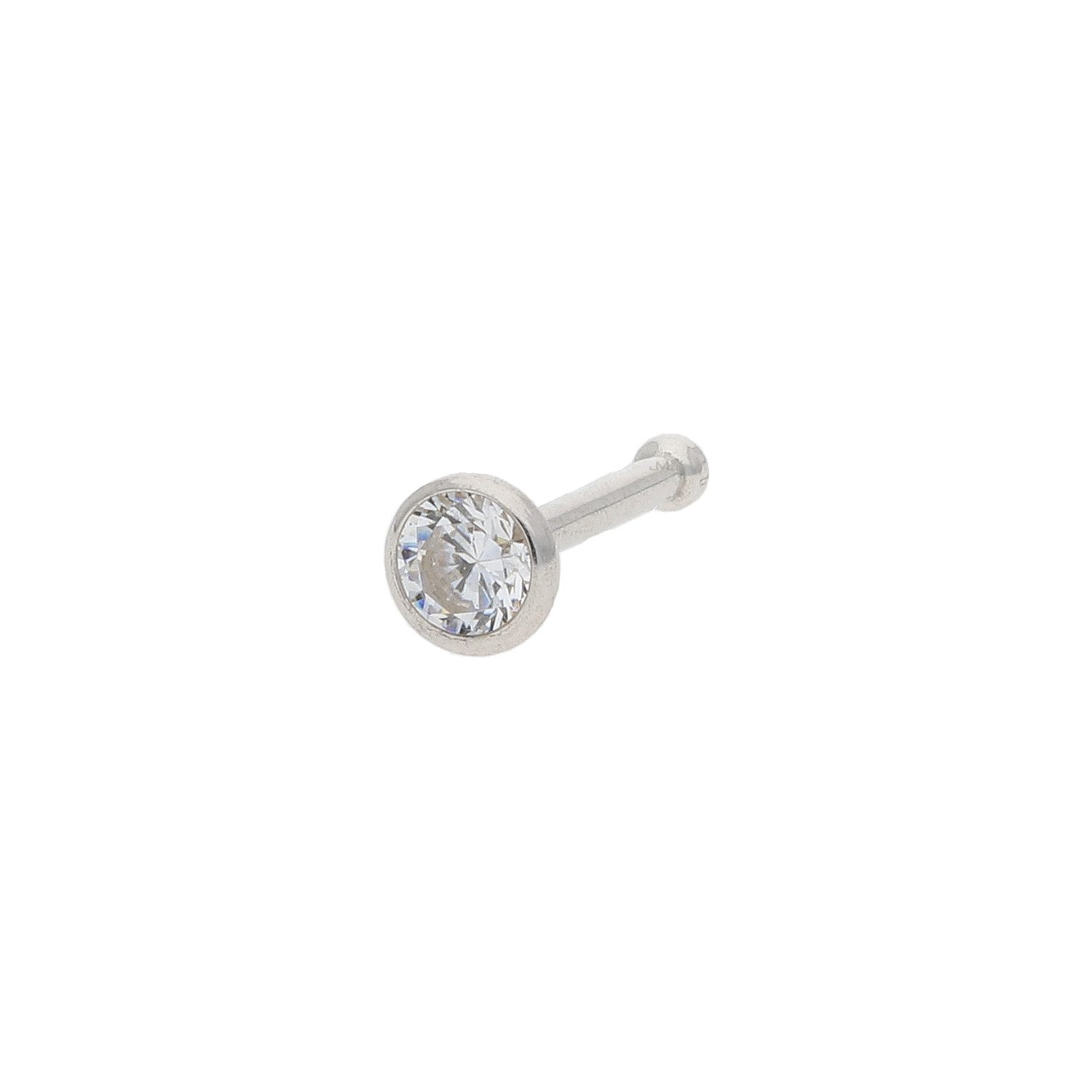 JuwelmaLux Nasenpiercing Nasenstecker Weißgold 750 Zirkonia JL52-01-0018 JuwelmaLux (1-tlg)