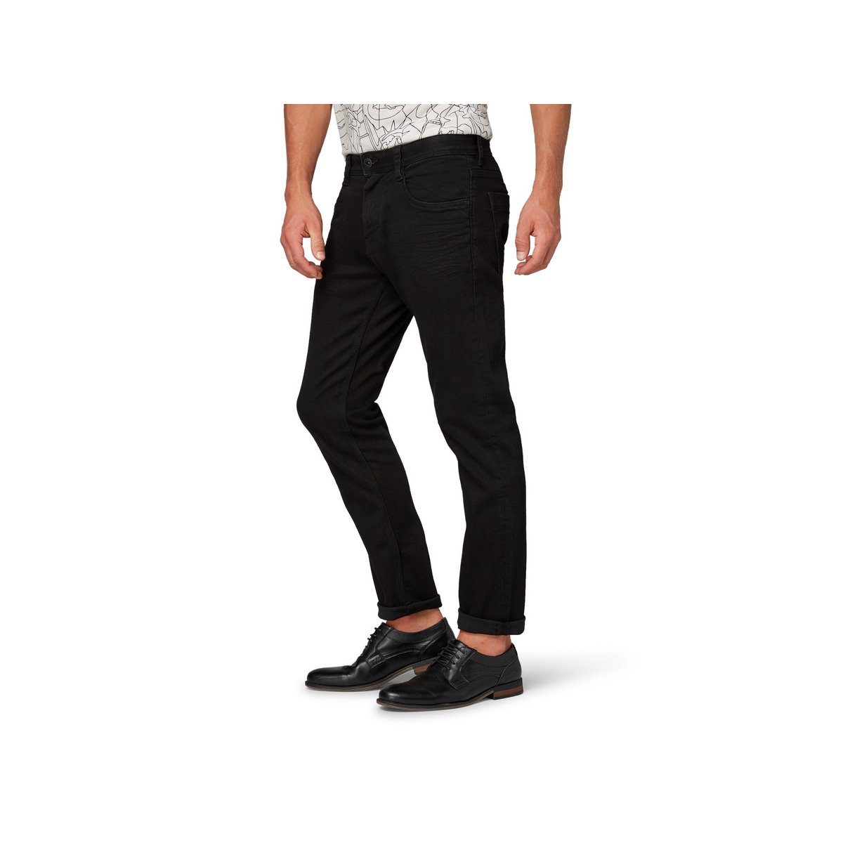 schwarz (1-tlg) 5-Pocket-Jeans TAILOR TOM