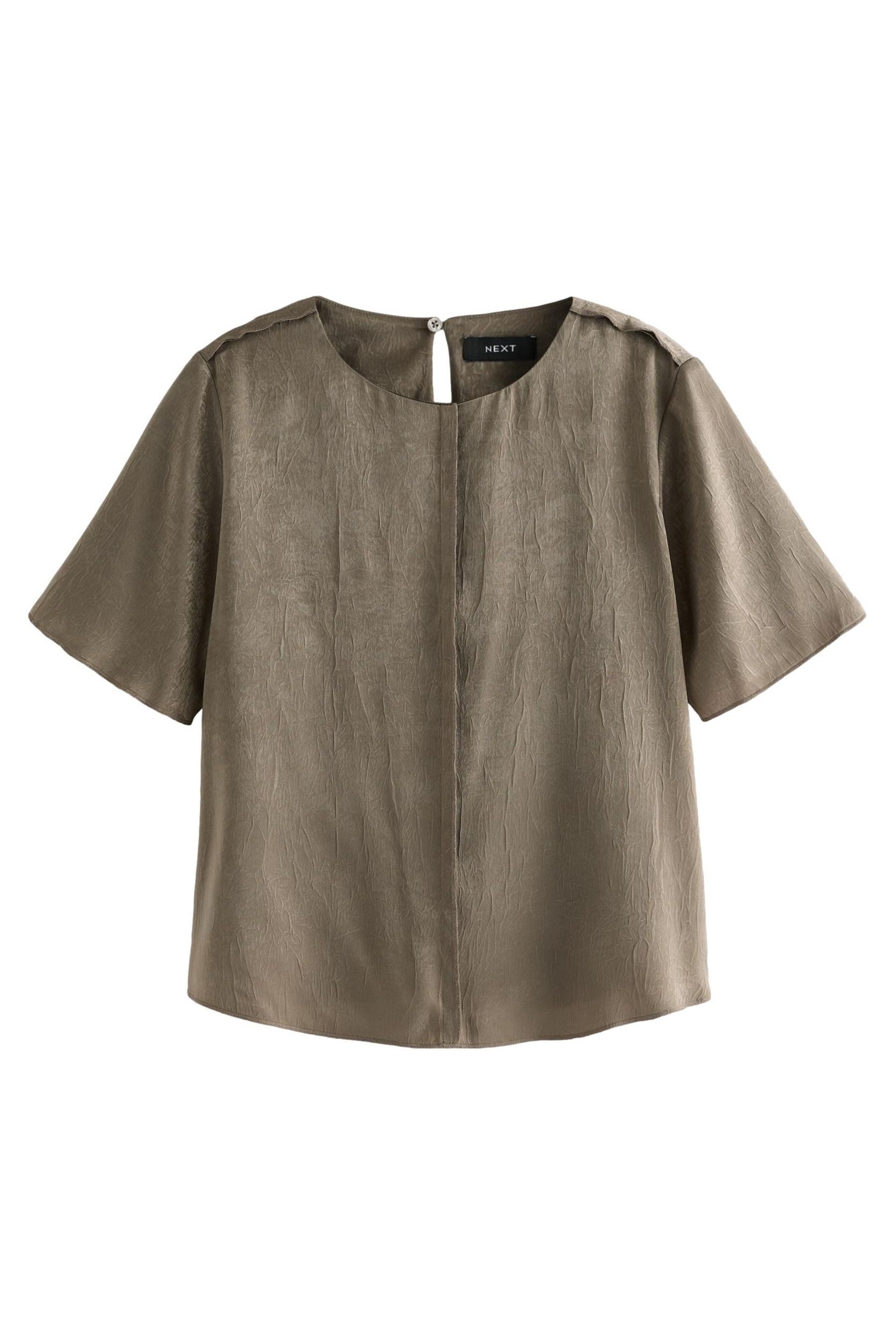 Next T-Shirt Strukturiertes Satin-T-Shirt in Knitteroptik günstig online kaufen