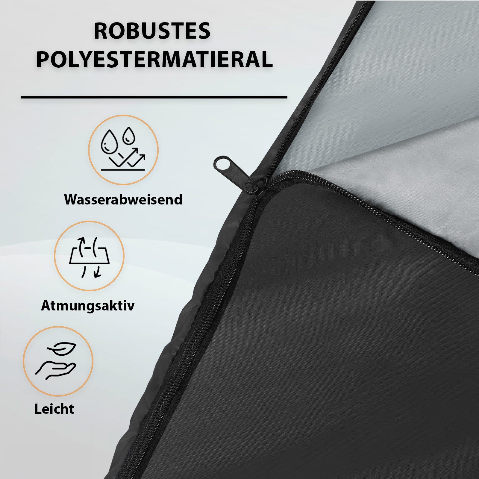 ALPIDEX Mumienschlafsack Mumienschlafsack 225 x 80 cm bis -17 Grad, Reißverschluss links
