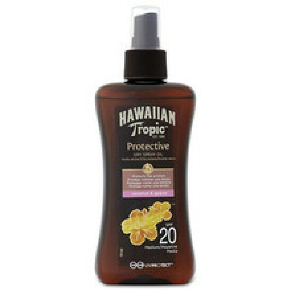 Hawaiian Tropic Deo-Zerstäuber Hawaiian 200ml LSF20 Oil Dry Protective Tropic Spray Oil