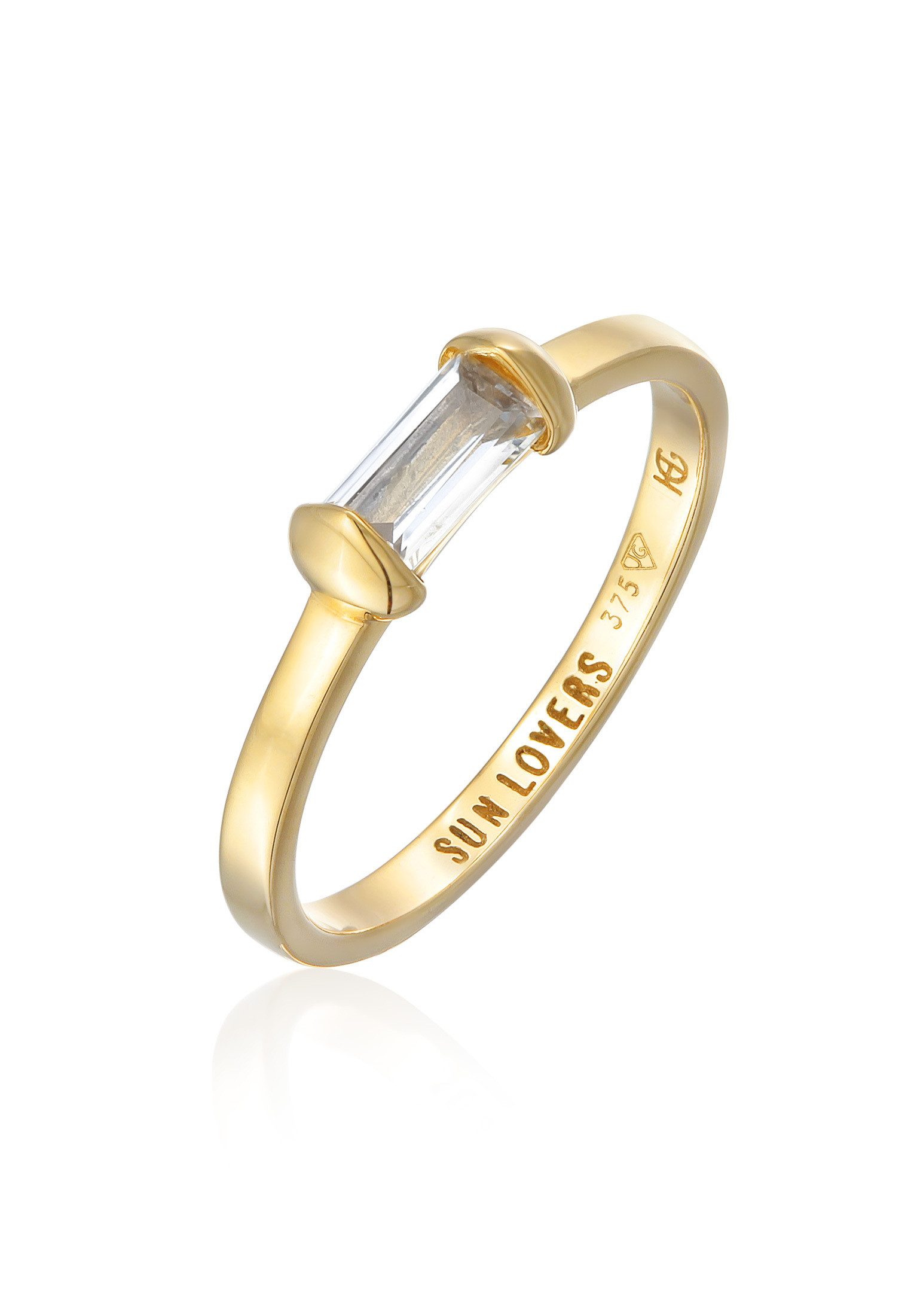 HAZE & GLORY Fingerring Verlobungsring - Elope 375 Gelbgold, Verlobungsring