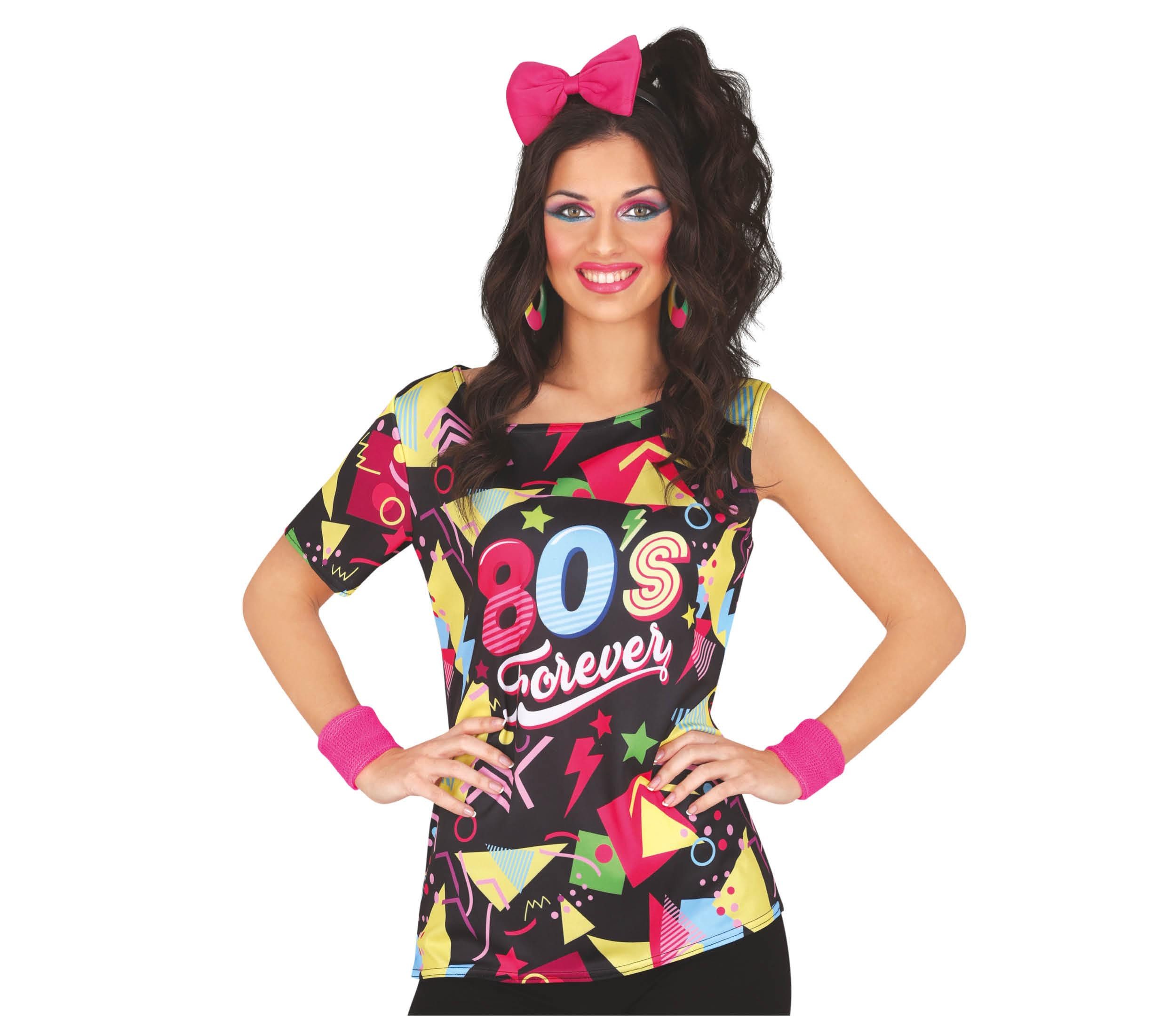Fiestas Guirca Kostüm, 80s Retro Party Style Shirt Vintage Karneval Kostüm günstig online kaufen
