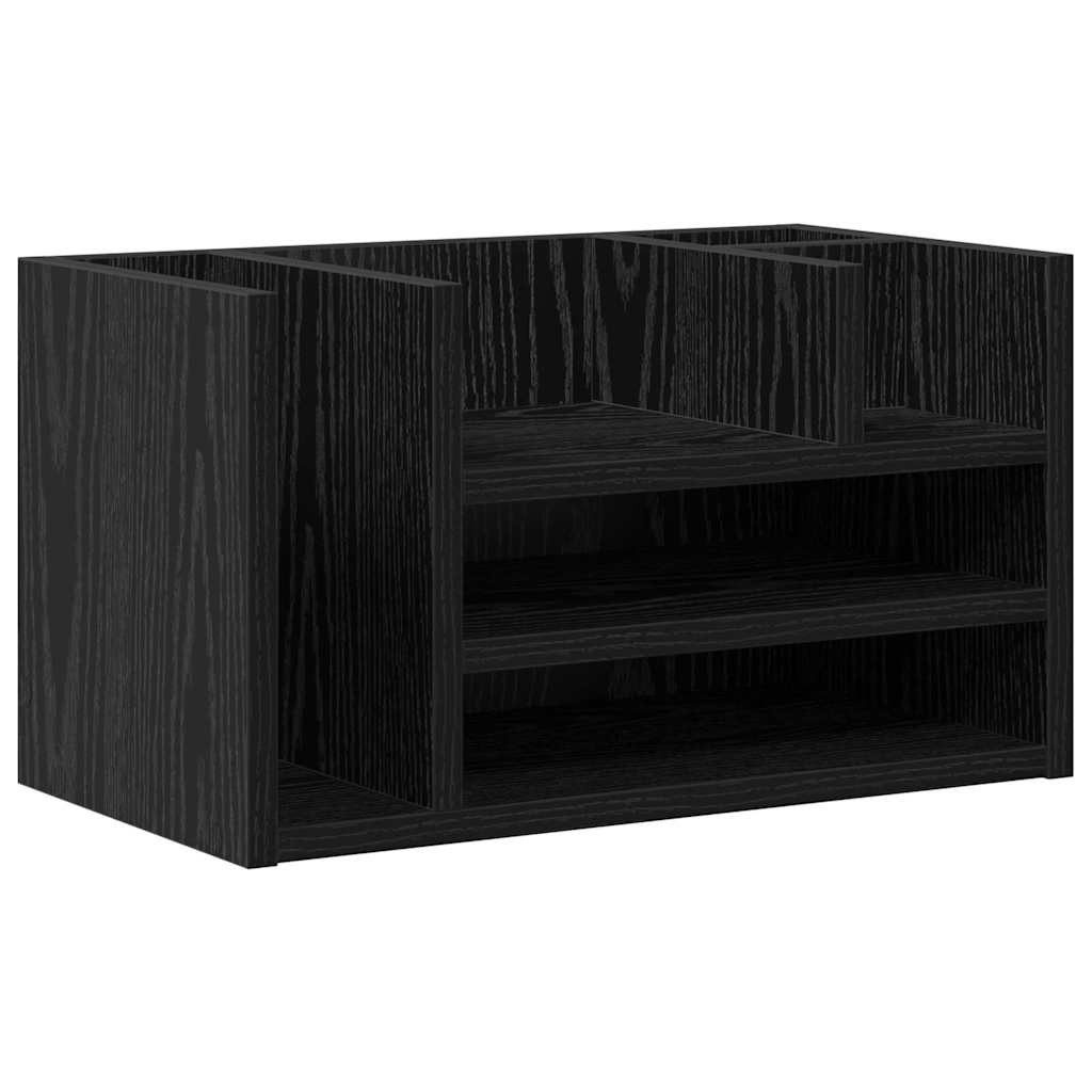 vidaXL Organizer Schreibtisch Organizer Schwarz Eichen-Optik 44,5 x 24 x 25 cm (1 St)