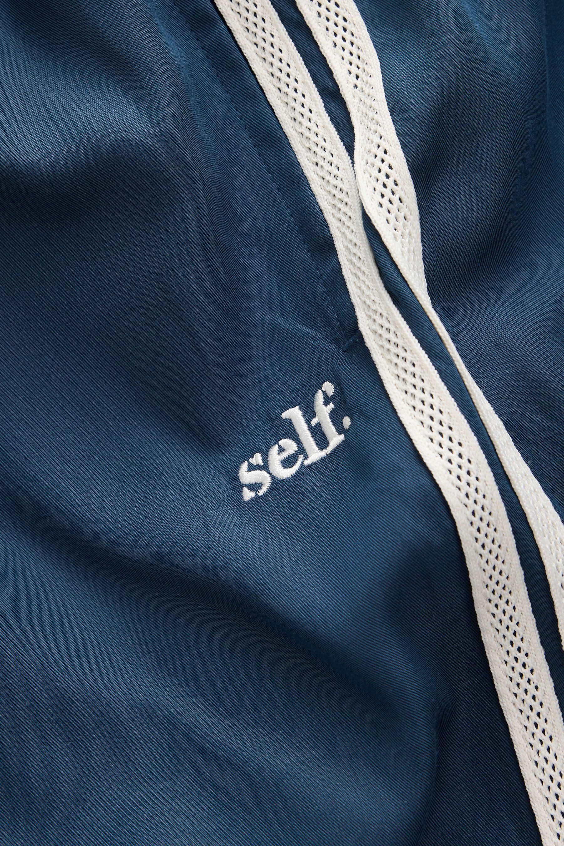 self Palazzohose self. Trainingshose, weites Bein & Seitenstreifen (1-tlg)