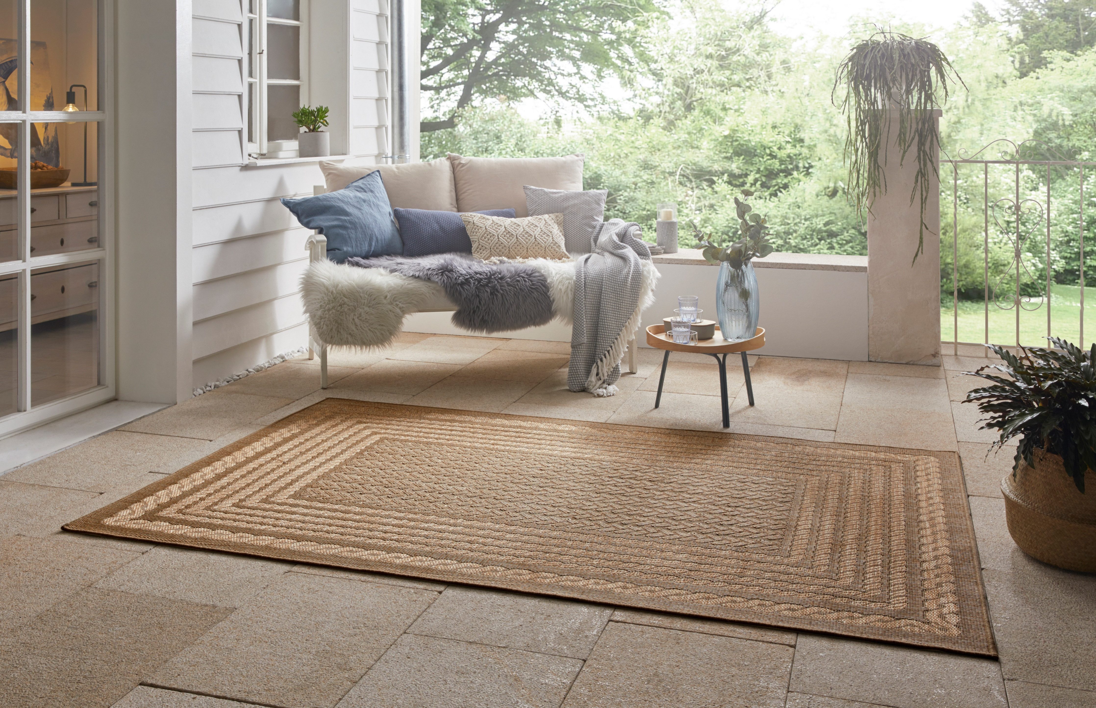 HANSE Home Teppich Limonero, rechteckig, Höhe: 6 mm, In-& Outdoor, Flachgewebe, Sisal Optik, Skandi, Garten, Wohnzimmer