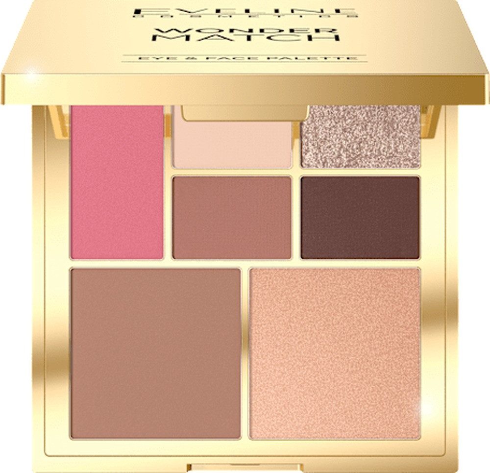 Eveline Cosmetics Schmink-Set Wonder Match Palette für Augen-Make-up und Gesichtskonturierung