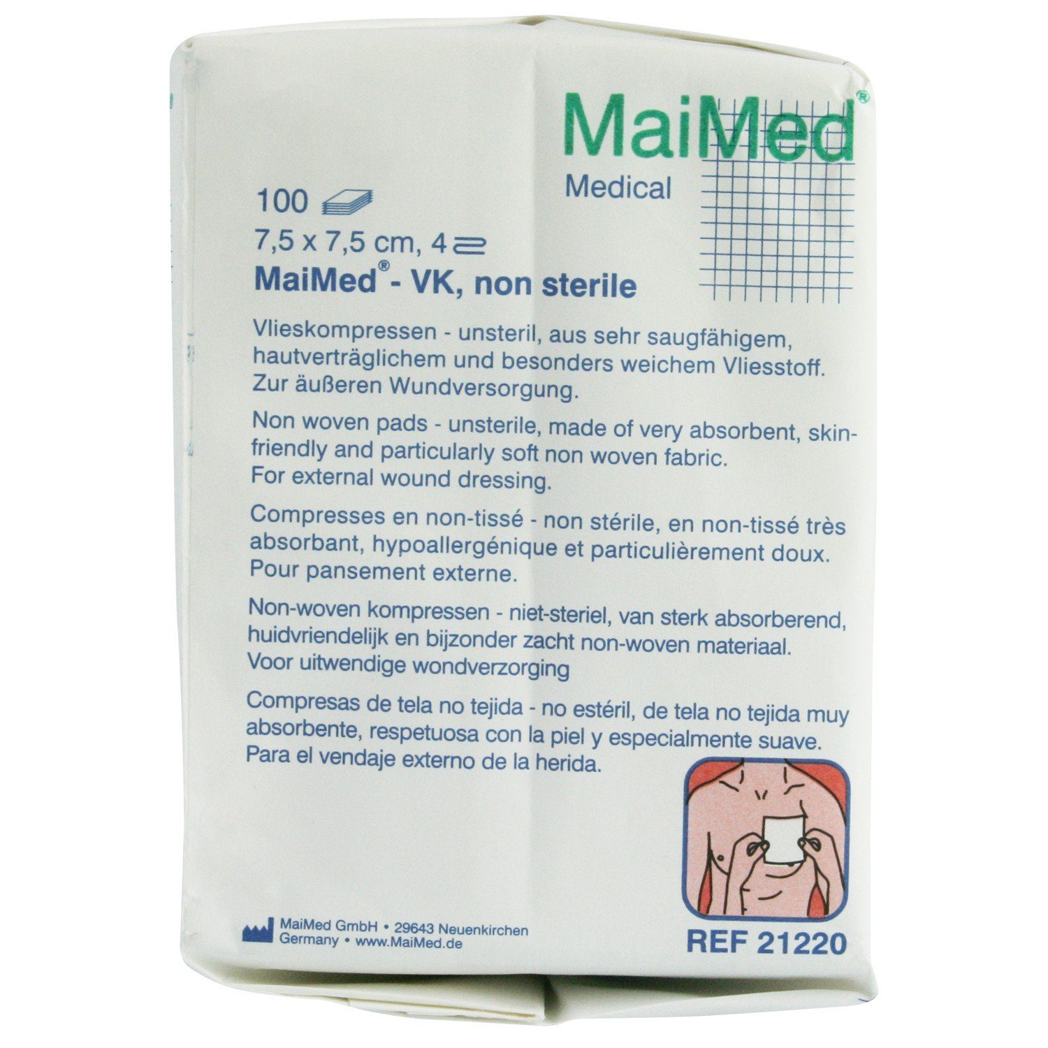 MaiMed Kalt-Warm-Kompresse MaiMed - VK Vlieskompressen unsteril 4-fach 30 g