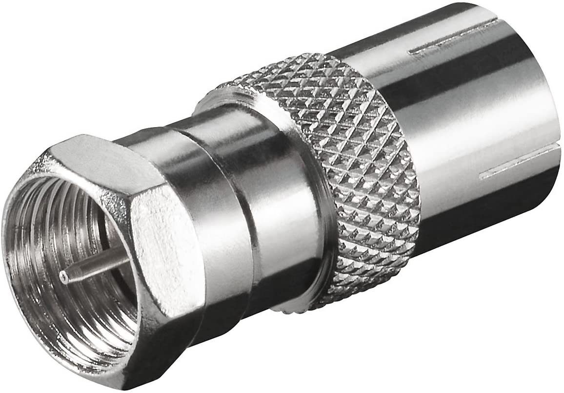 Goobay F-Adapter: F-Stecker > Koax-Buchse SAT-Kabel