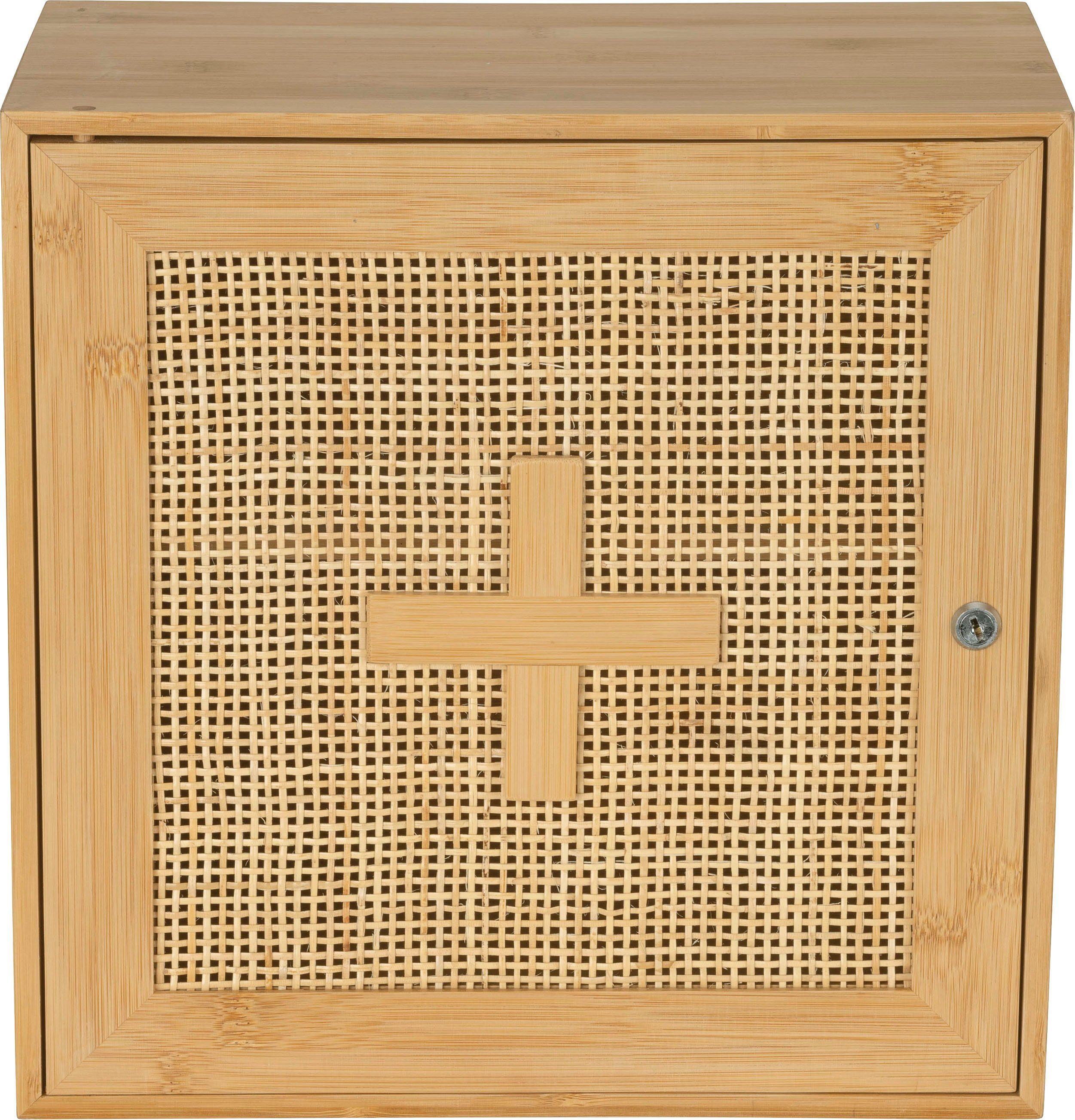 WENKO Medizinschrank Всеgre aus Bambus und Rattan