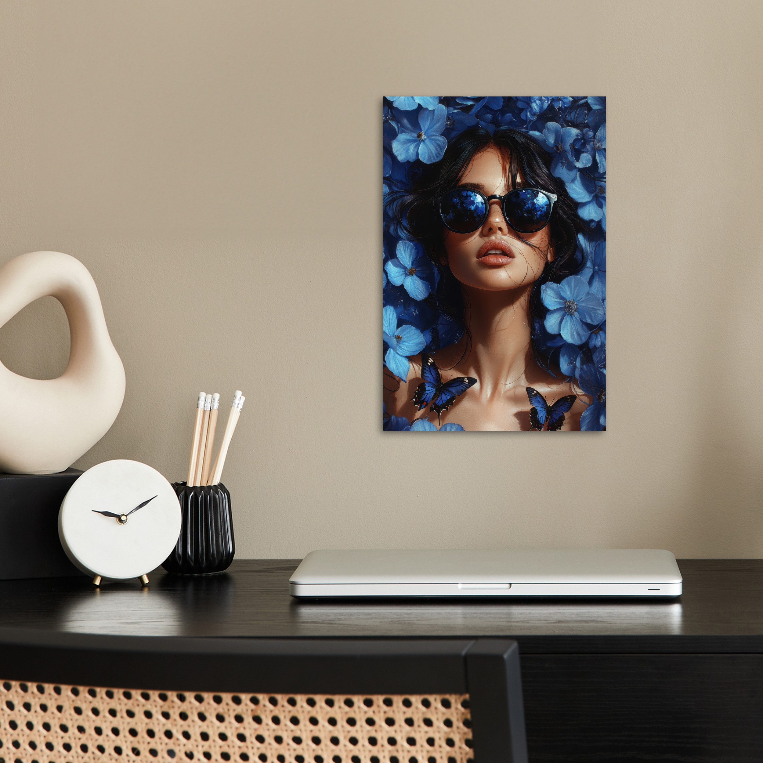MuchoWow Poster Frau - Blau - günstig online kaufen