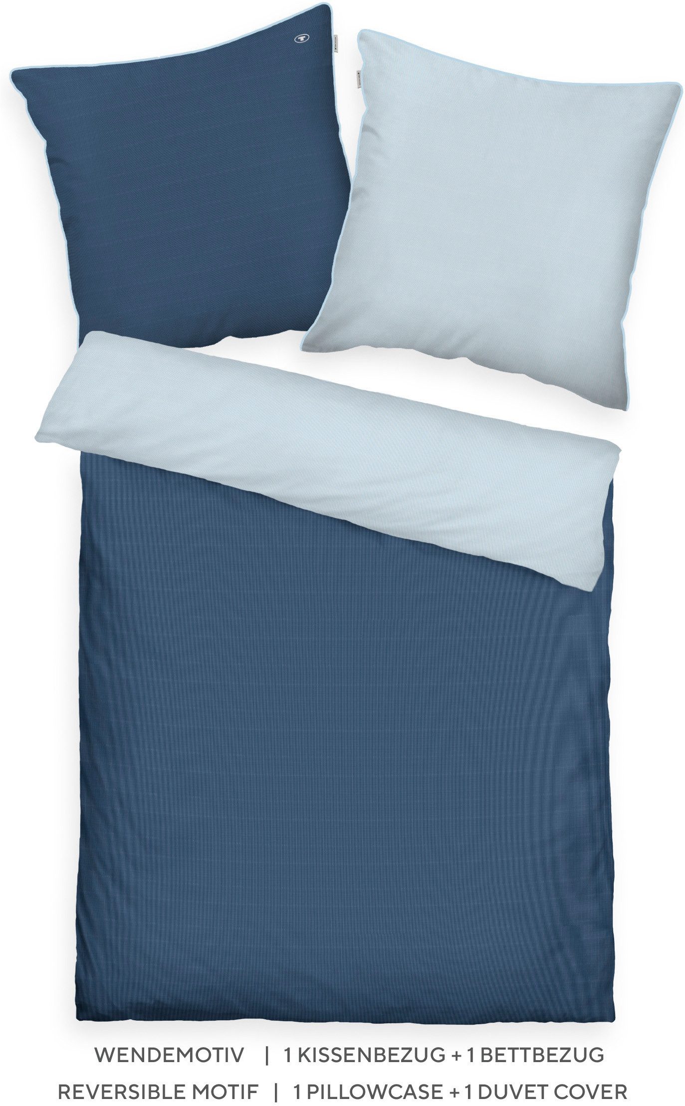 TOM TAILOR HOME Bettwäsche FINE STRIPES, Satin, 2 teilig, new bedroom, gewebtes Label