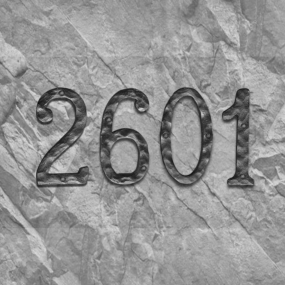 Nr.2 Rustikale Briefkästen DIY Gusseiserne Zahlen Moderne Hausnummer NUODWELL Hausnummern