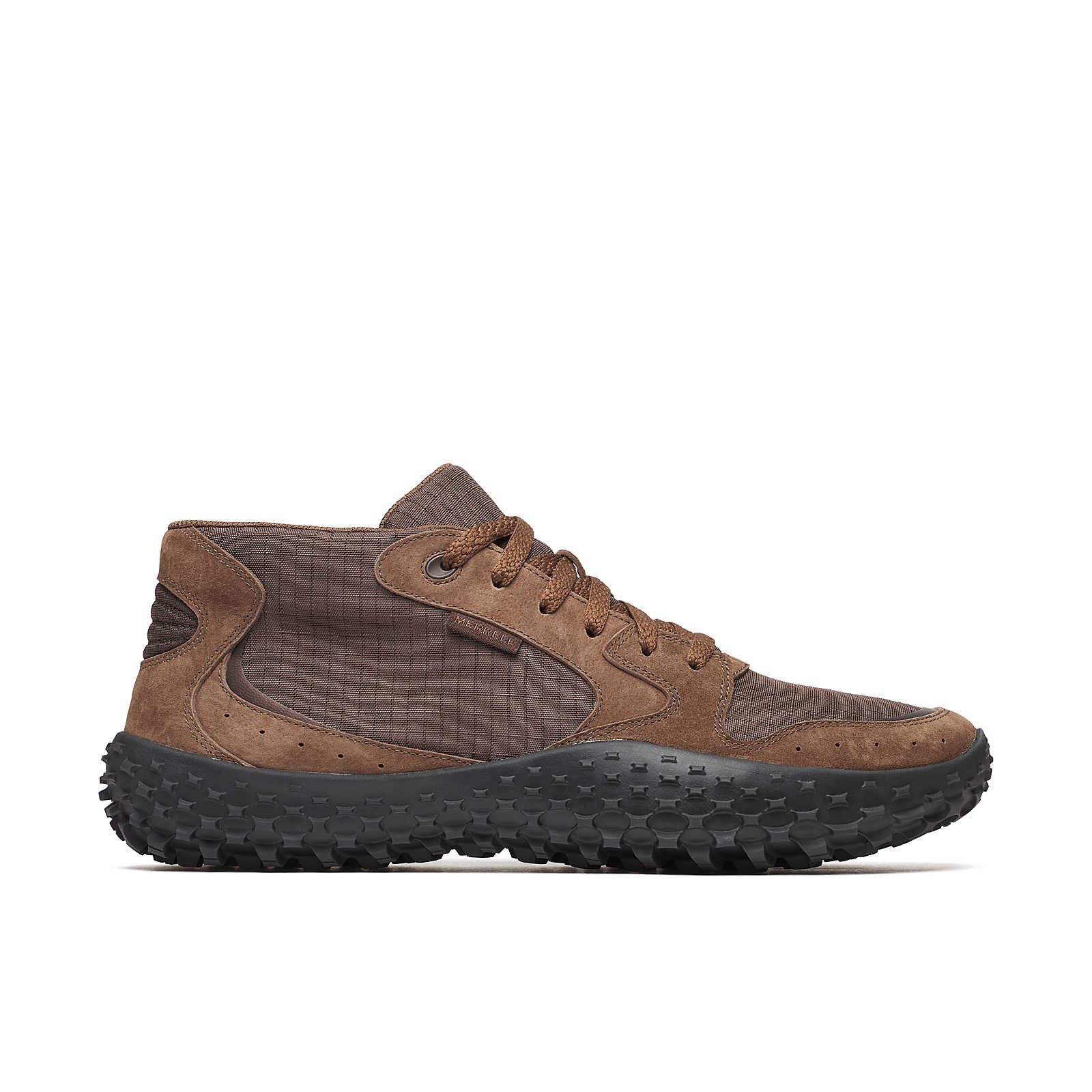 Merrell Minimal-Sneaker Wrapt Mid WP (Leder, wasserdicht) coffeebraun Herren Laufschuh