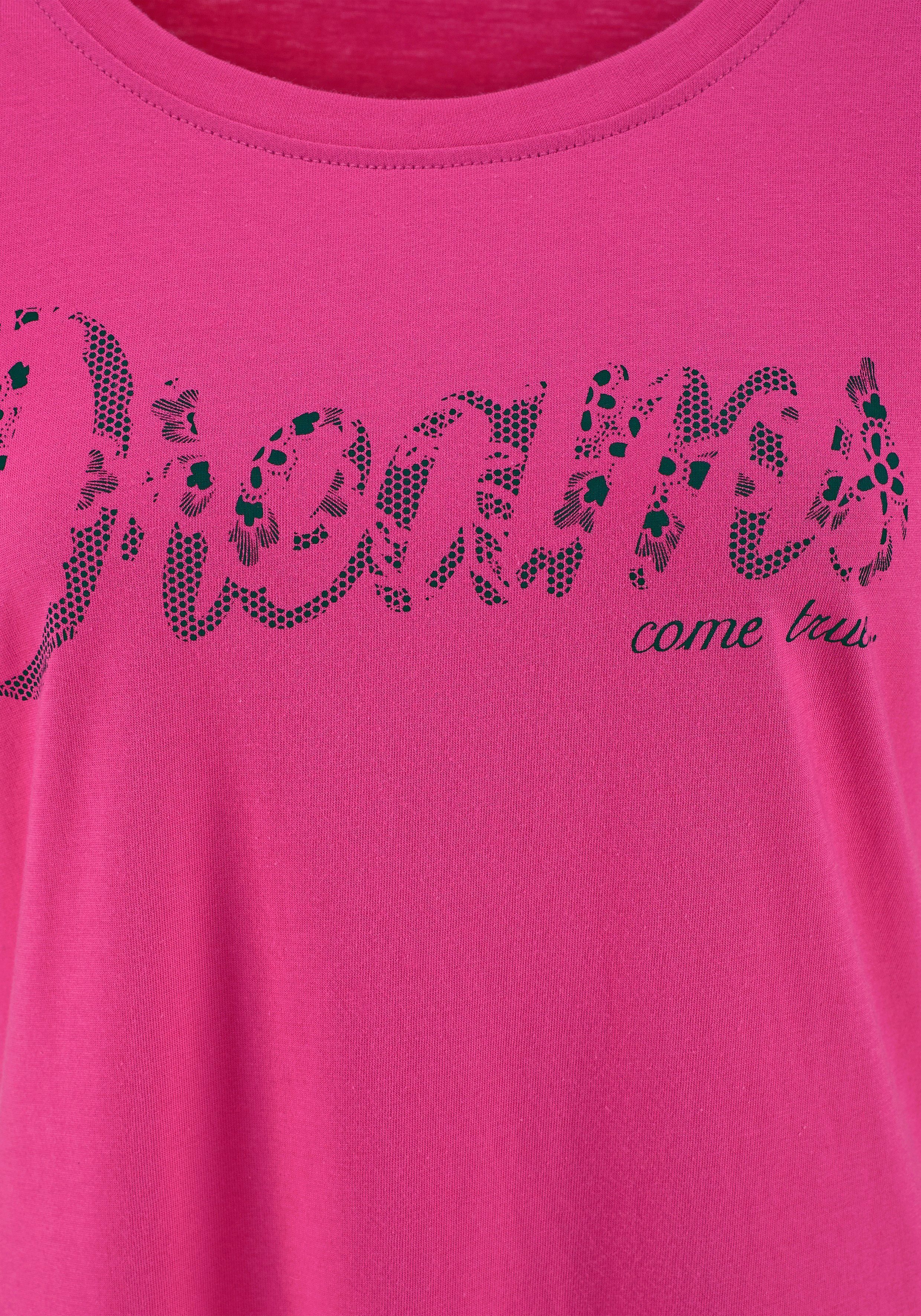 Vivance Dreams Sleepshirt (2er-Pack) pink, schwarz Spitzenoptik mit Print in