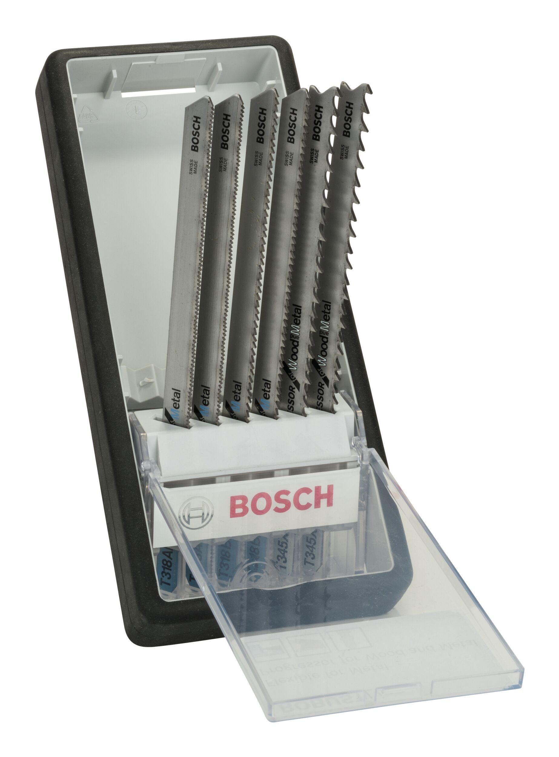 BOSCH Stichsägeblatt, Robust Line Metal Profile Set mit T-Schaft - 6-teilig