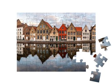 puzzleYOU Puzzle Mittelalterliche Gebäuden in Brügge, Belgien, 48 Puzzleteile, puzzleYOU-Kollektionen Belgien