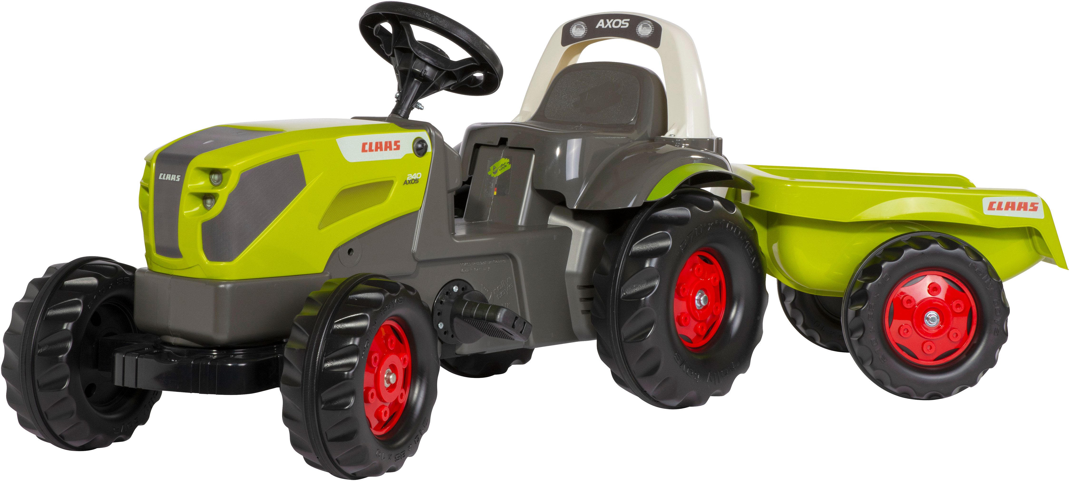 rolly toys® Trettraktor rollyKid Claas Axos 240 mit Anhänger