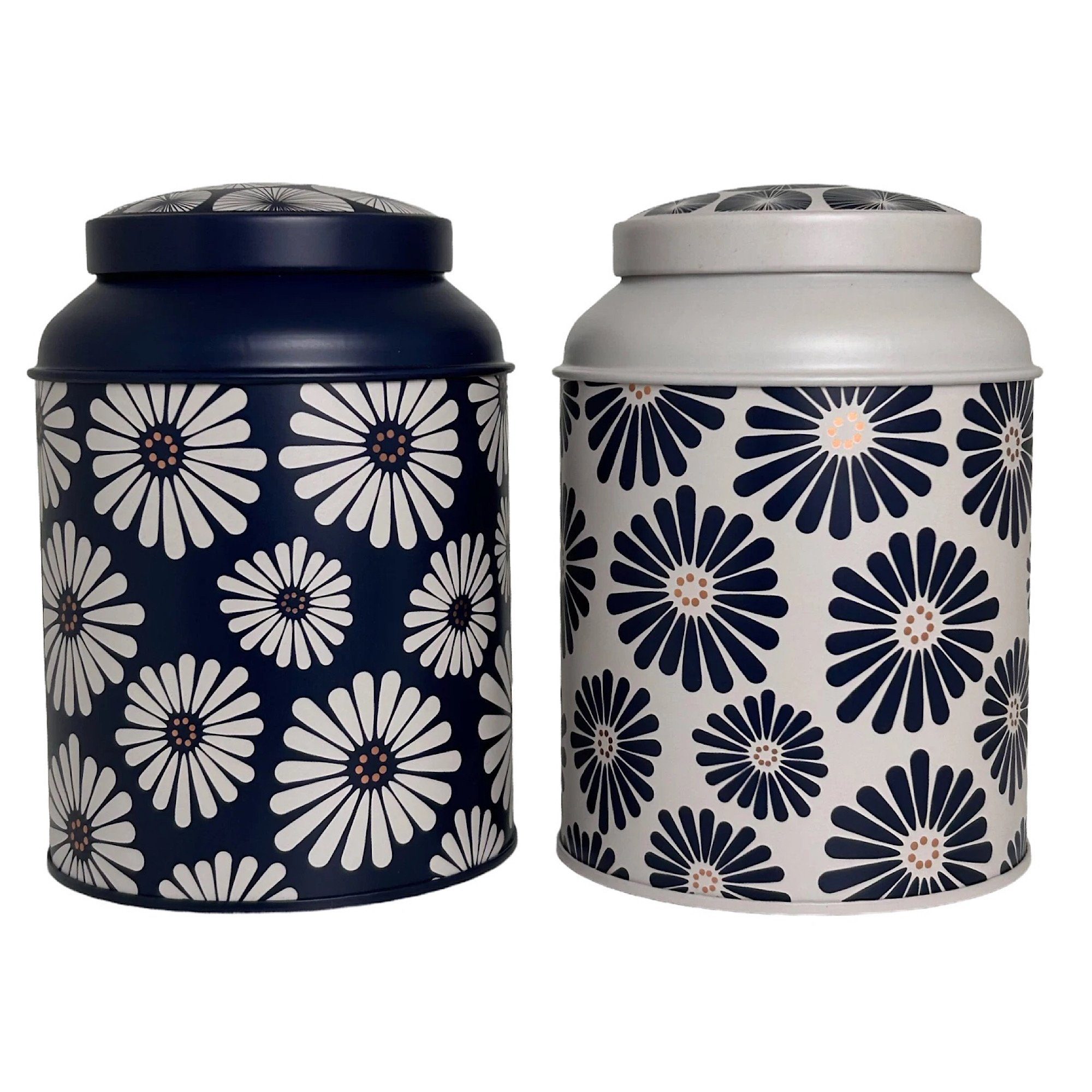 Teedose Dose je 175g - 2er Set - mit Motiven aufwendig lackiert